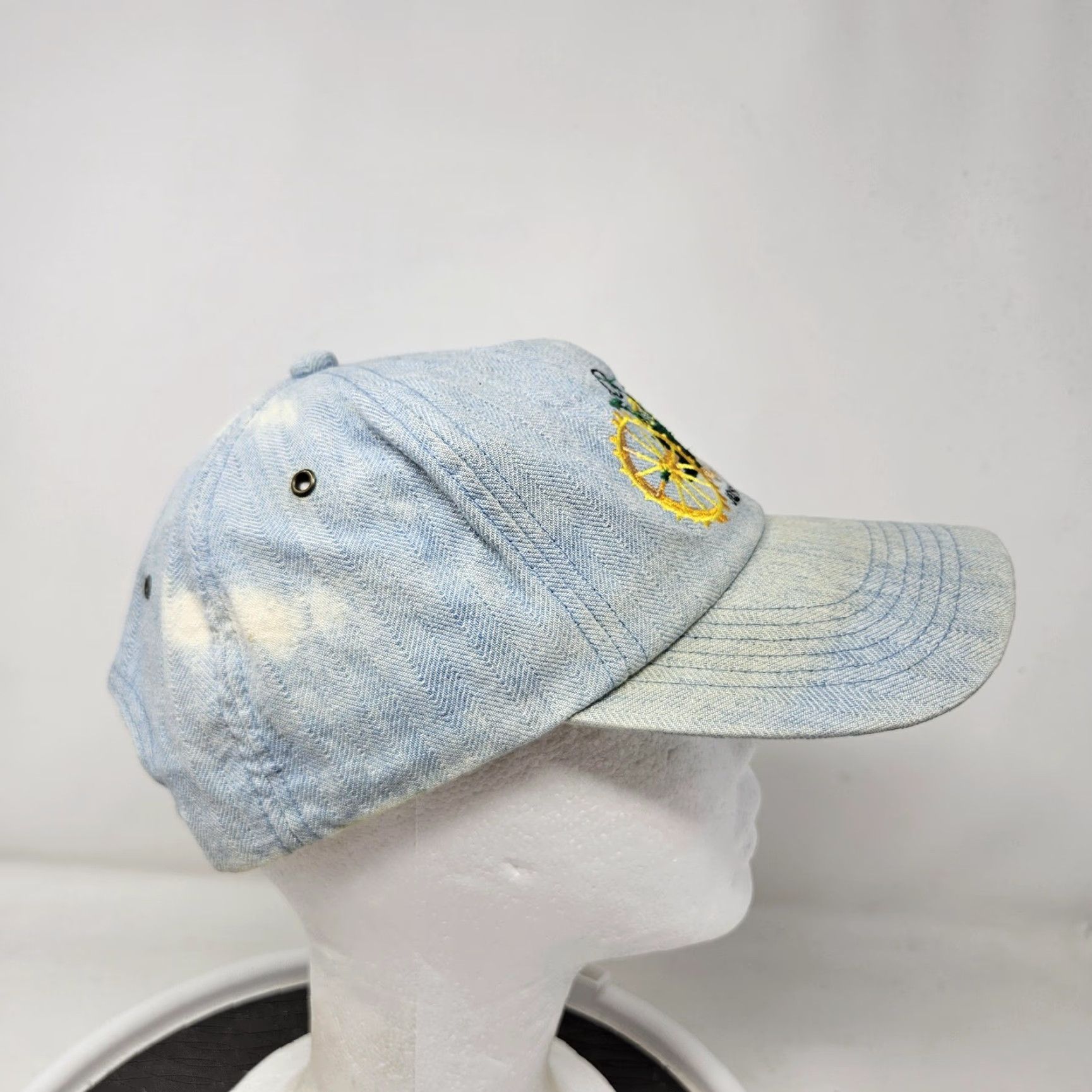 John Deere VINTAGE John Deere Hat Cap Snap Back One Size Denim Mens 80s Size ONE SIZE - 3 Thumbnail
