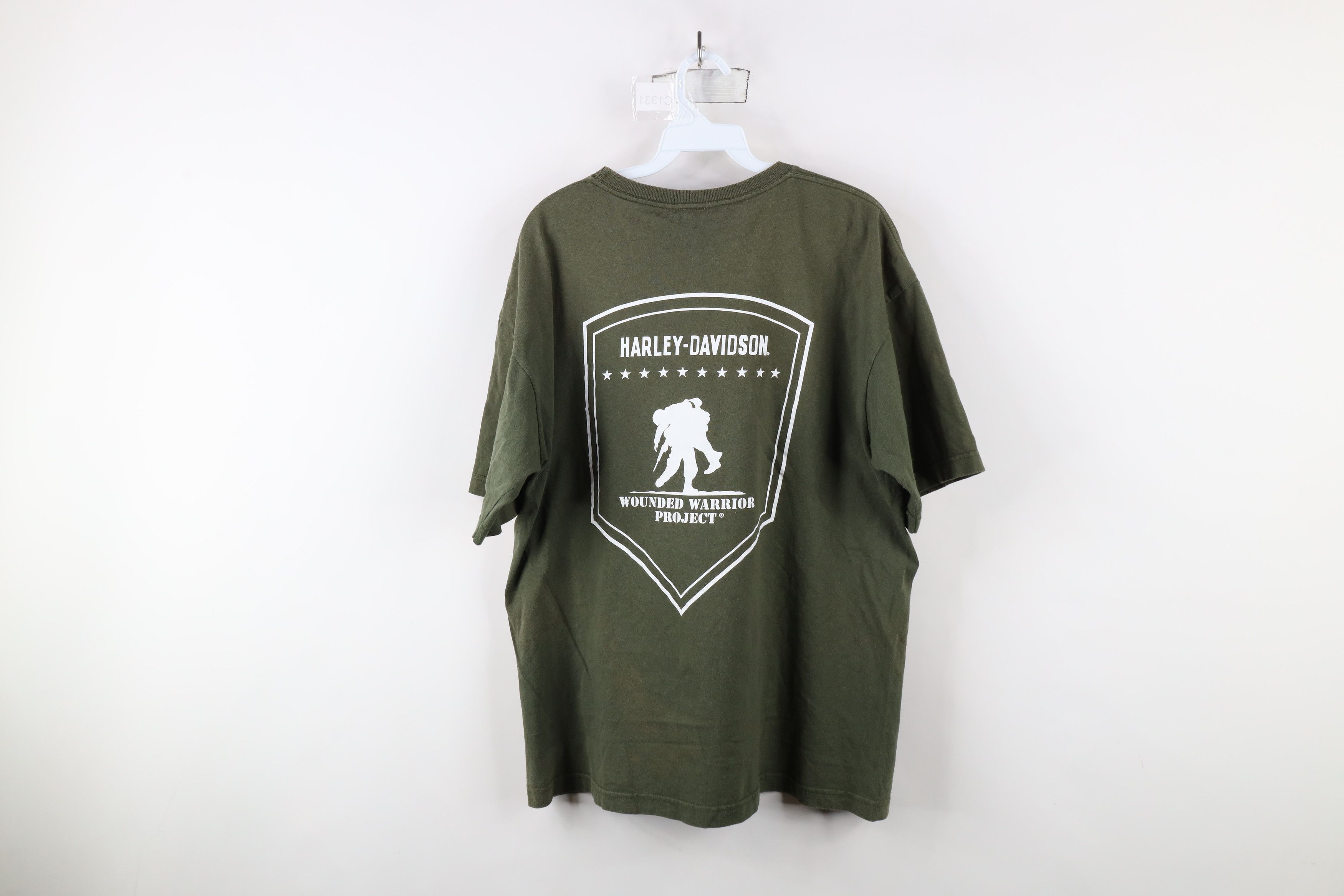 Harley Davidson × Vintage Vintage Harley Davidson Hog Wounded Warrior T-Shirt USA Size US L / EU 52-54 / 3 - 12 Thumbnail