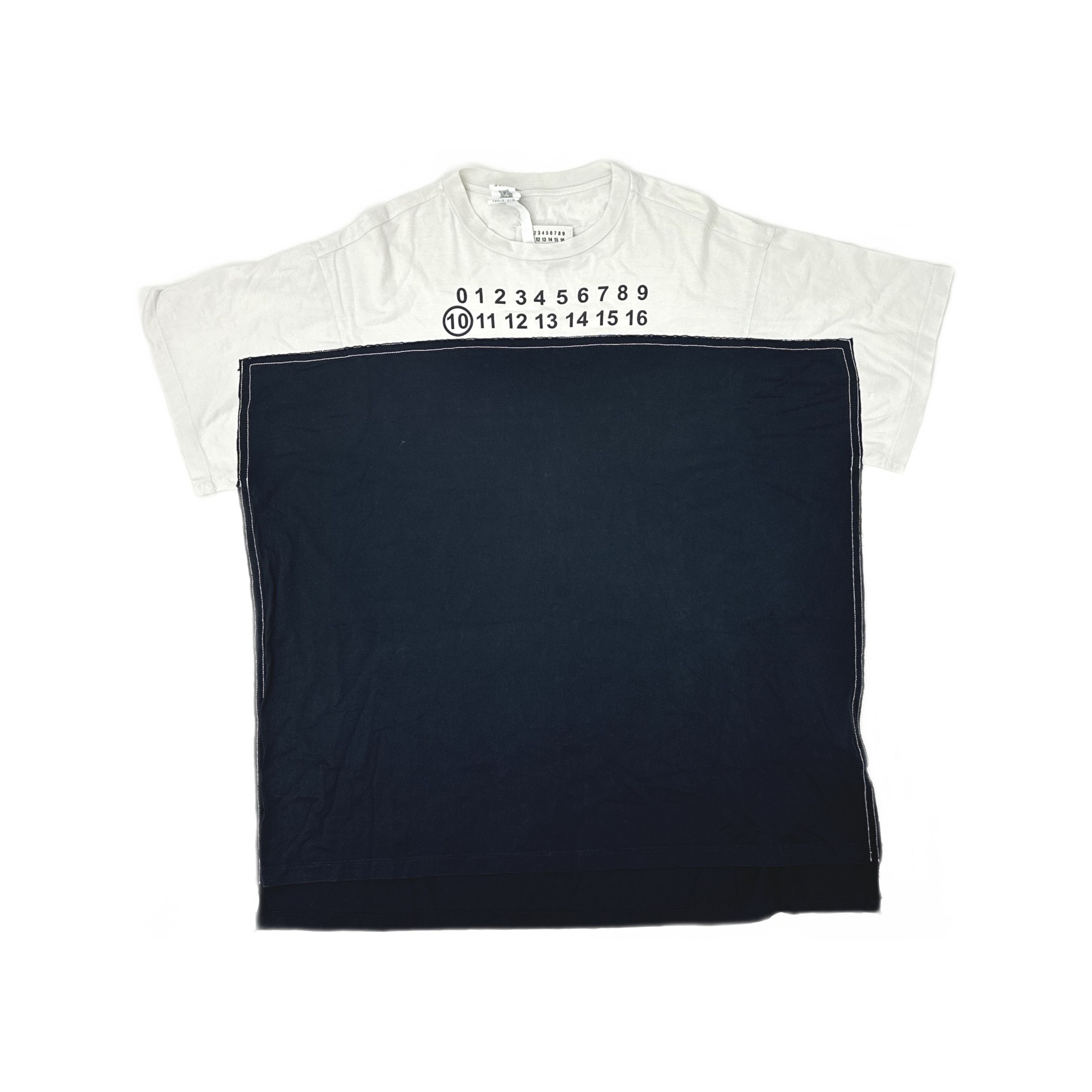 Maison Margiela Maison Margiela Numeric Logo Colorblock T-Shirt Size 44 Size US S / EU 44-46 / 1 - 1 Thumbnail