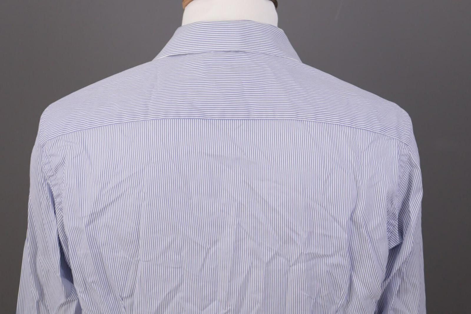 Eton Eton Contemporary Fit Blue Pinstripe Shirt Size 42 / 16 Size US M / EU 48-50 / 2 - 9 Thumbnail