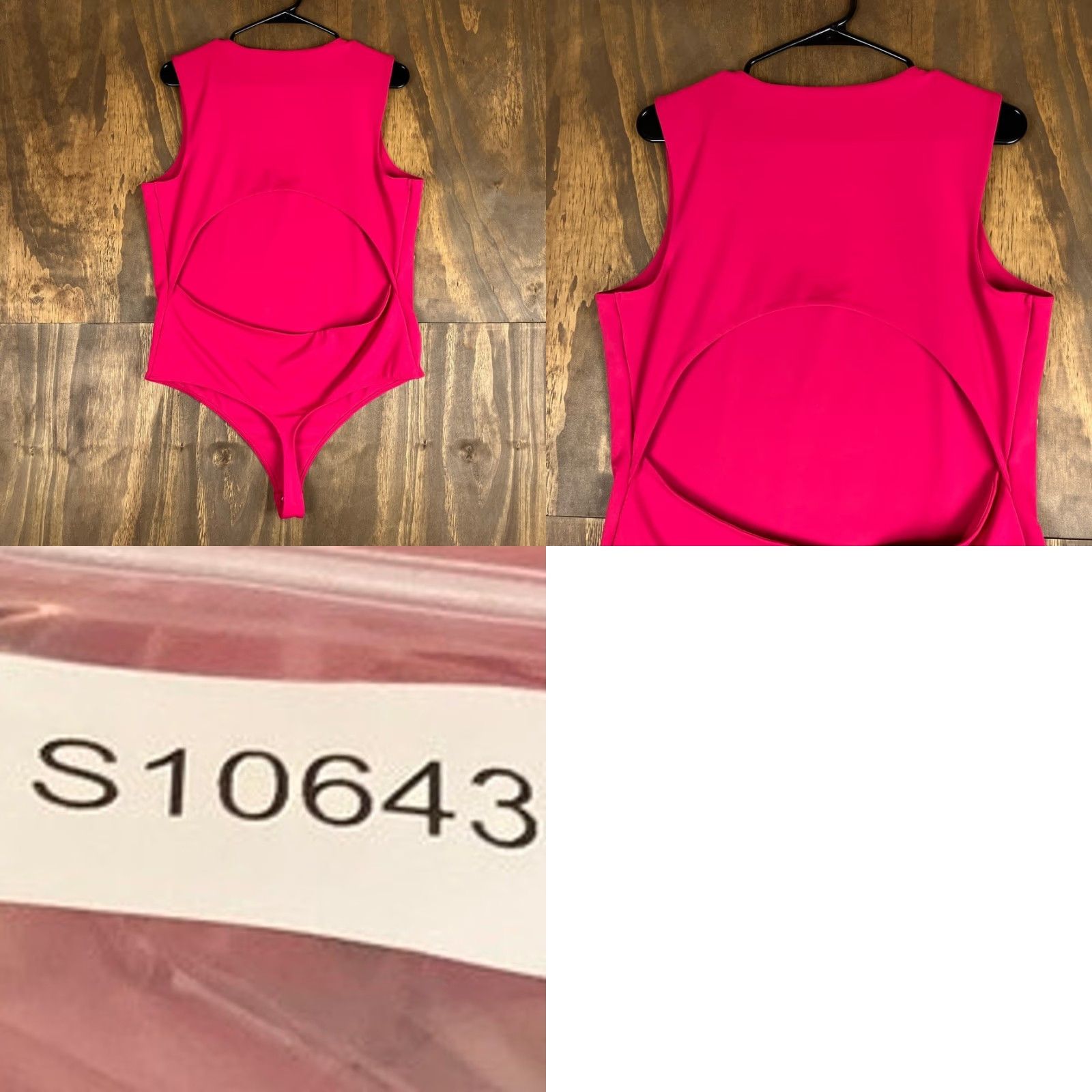 Express Express Womens Bodysuit Pink Body Contour Crew Neck Open Back Stretch XL Crew Neck Open Back Body Contour XXL? Size XL / US 12-14 / IT 48-50 - 8 Thumbnail