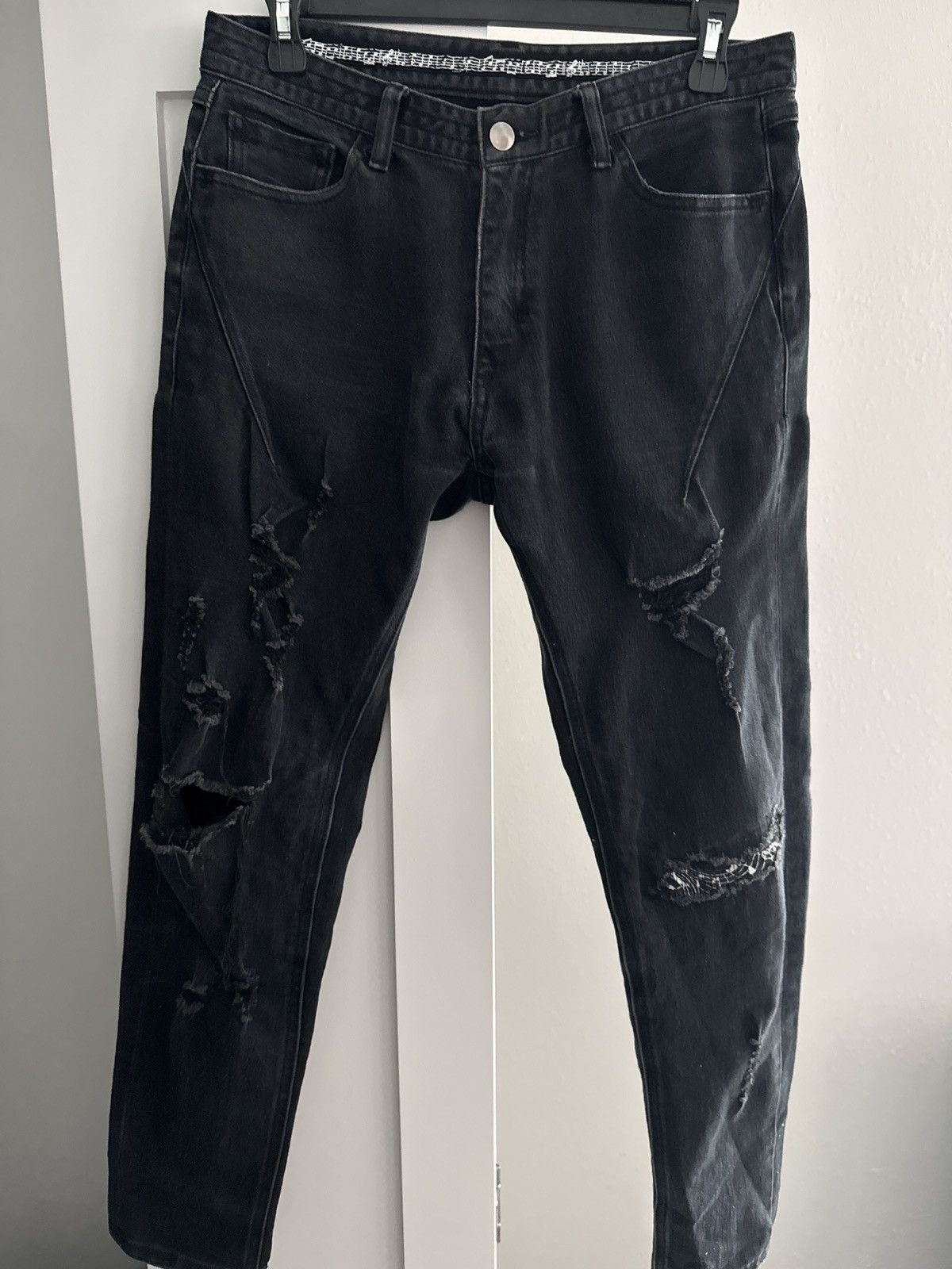 パンツ archive NUMBER (N)INE black denim pants Number (N)ine Number (N)ine - Archive Grunge Denim Jeans