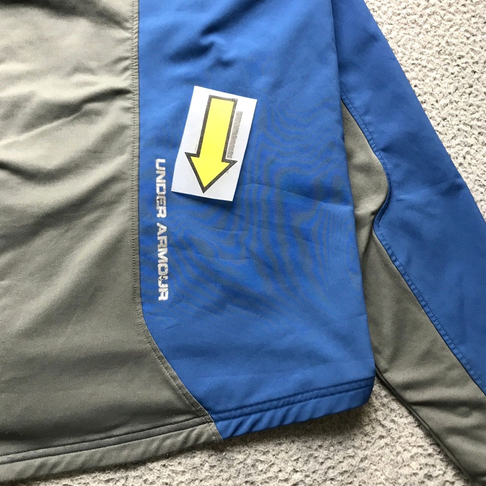 Under Armour Under Armour ColdGear Jacket Mens XL Long Sleeve Pockets Graphic Logo Blue Gray Jacket Size US L / EU 52-54 / 3 - 4 Thumbnail