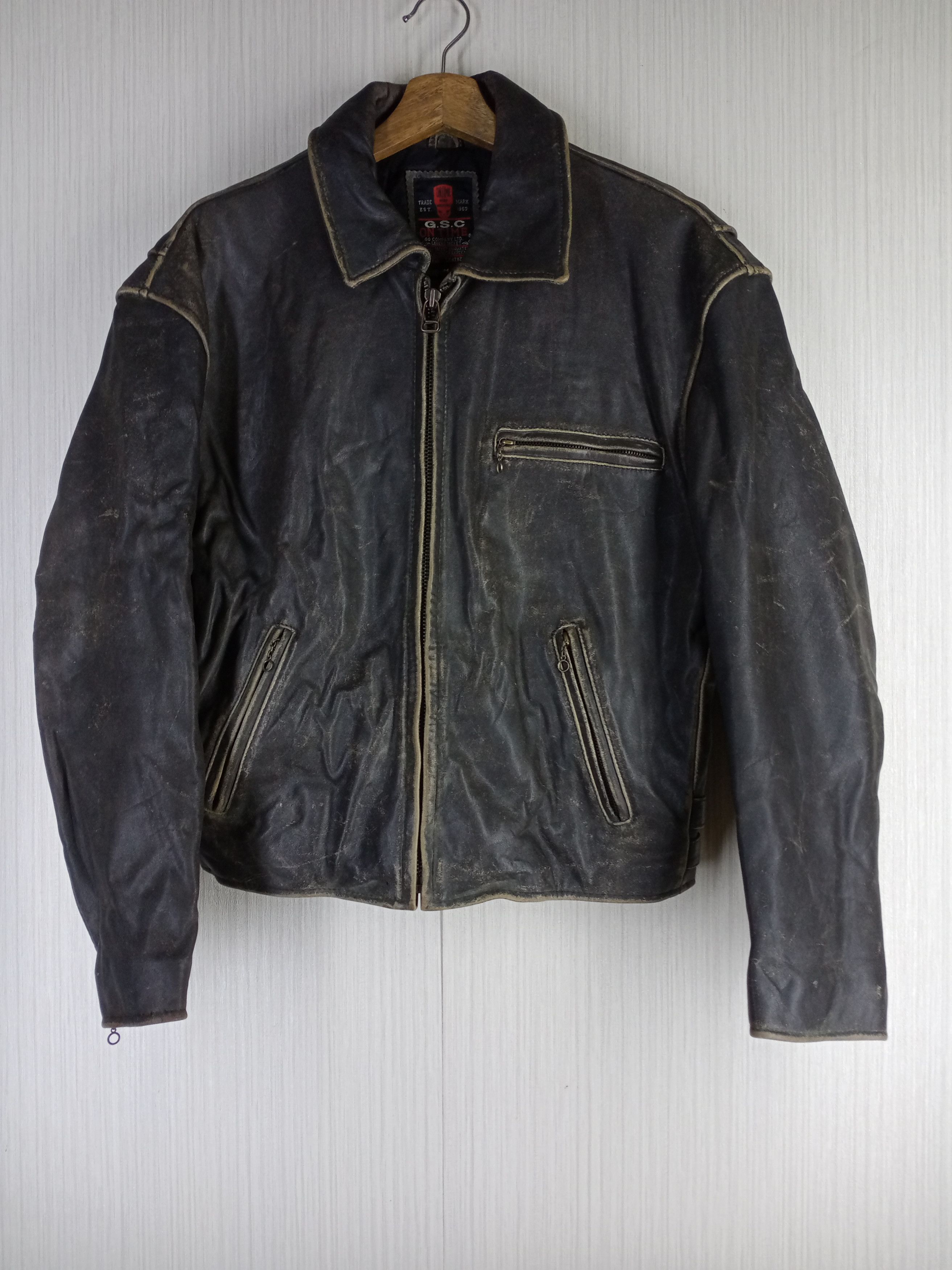 Genuine Leather Vintage G.S.C Ontime Road Masters Genuine Leather Jacket Size US M / EU 48-50 / 2 - 1 Thumbnail