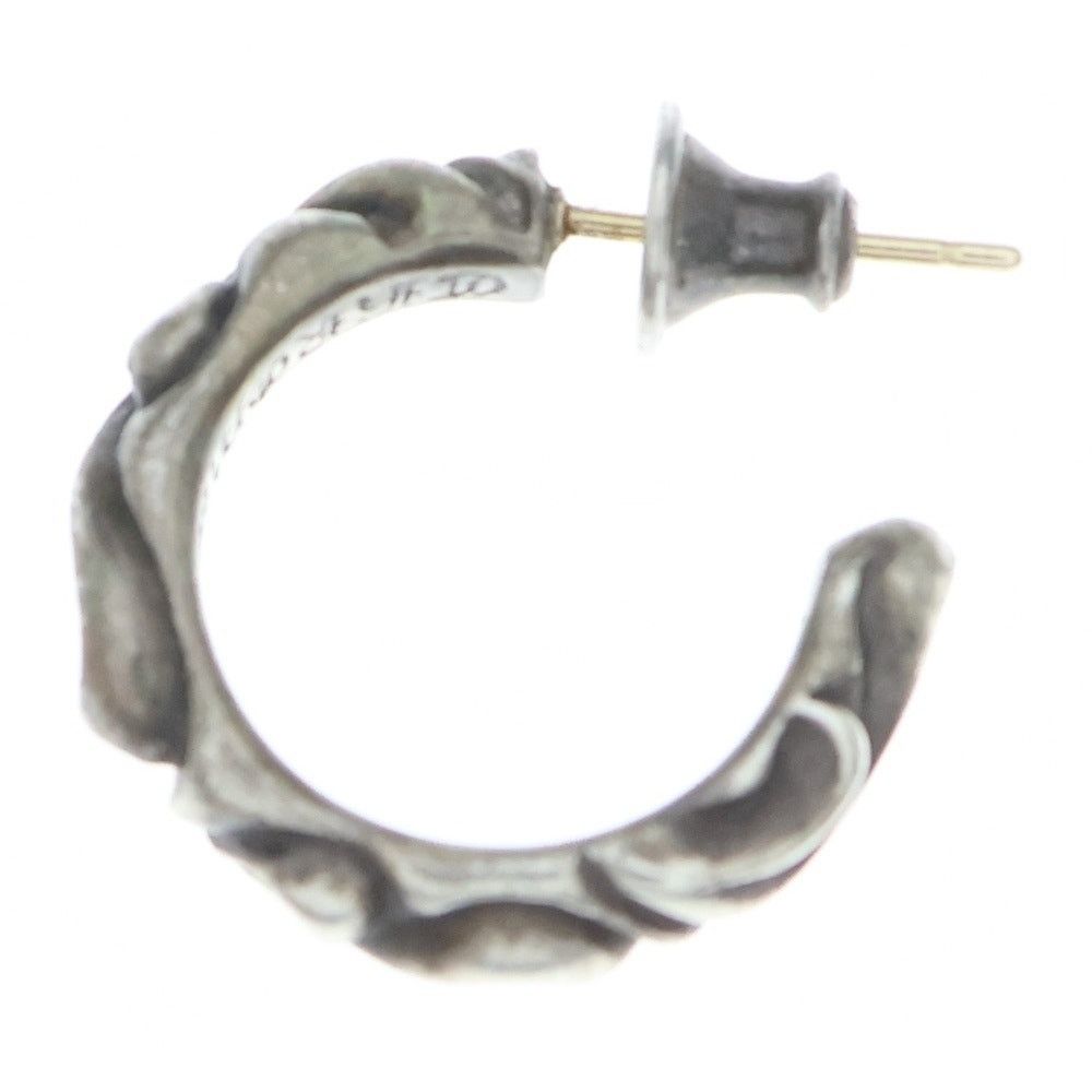 Chrome Hearts Silver Scroll Hoop Earring