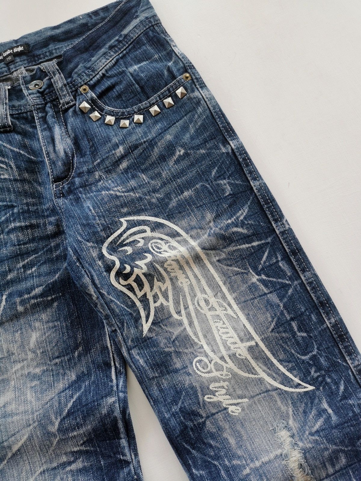 Tornado Mart Angel Wings Fare Trade Style Catclaw Denim Jeans Size US 28 / EU 44 - 2 Thumbnail