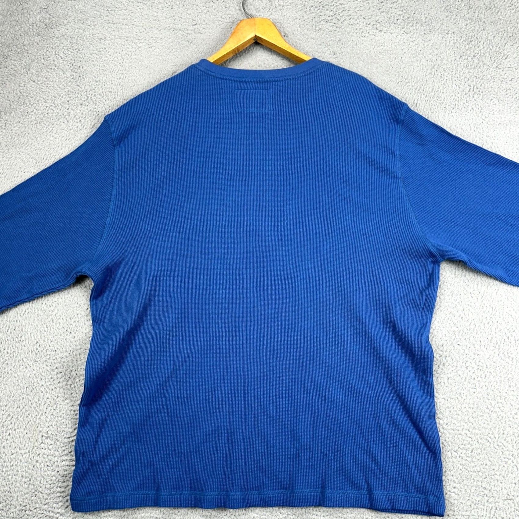 Vintage VINTAGE? The Foundry Supply Co. Mens Thermal Sweater 2XL Blue Crewneck Waffle Knit NEW Size US XXL / EU 58 / 5 - 3 Thumbnail