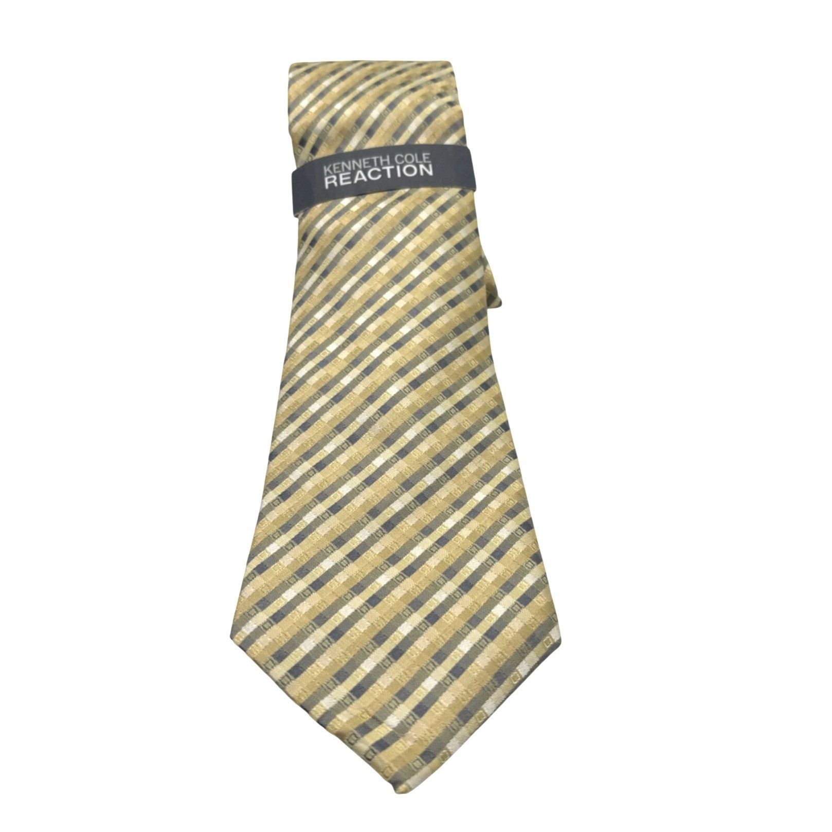 Other Kenneth Cole Reaction City Geo Men's Silk Necktie, Yellow, O Size ONE SIZE - 1 Thumbnail