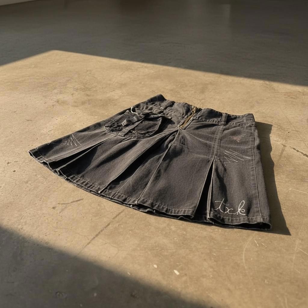 Marithe + Francois Girbaud The External Pocket Pleated Midi Skirt Size 27" / US 4 / IT 40 - 2 Thumbnail