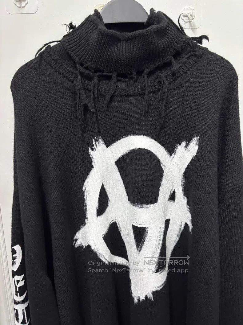Vetements VETEMENTS Gothic Text Print Wool Knit Long Sleeve Size US M / EU 48-50 / 2 - 2 Thumbnail