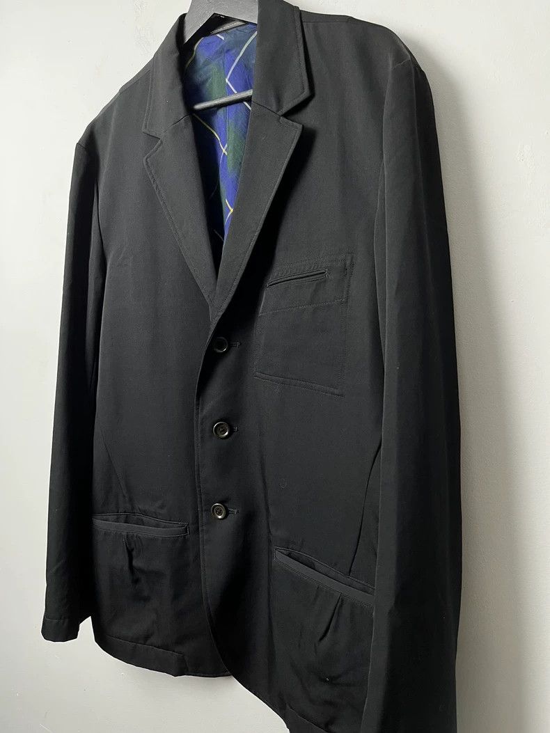 Yohji Yamamoto yohji yamamoto size 4 Patchwork fur-trimmed wool blazer 25 Size 36R - 2 Thumbnail