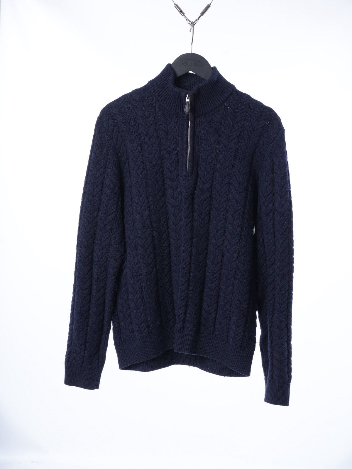 Reiss Reiss Heavy Knit Cotton Tamworth 1/4 zip Sweater XL Size US XL / EU 56 / 4 - 1 Thumbnail