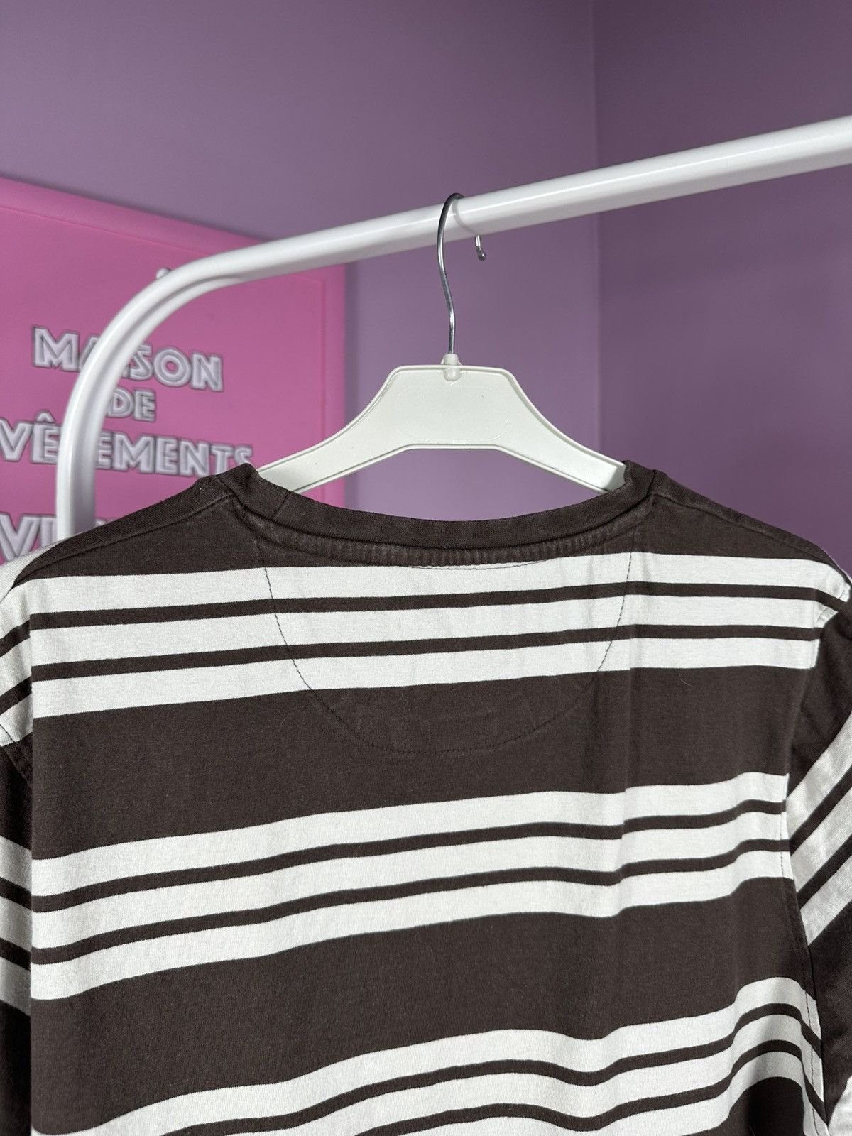 Folk Folk Stripped T Shirt Classic Tee Brown Cotton Short Sleeve Size US M / EU 48-50 / 2 - 14 Thumbnail