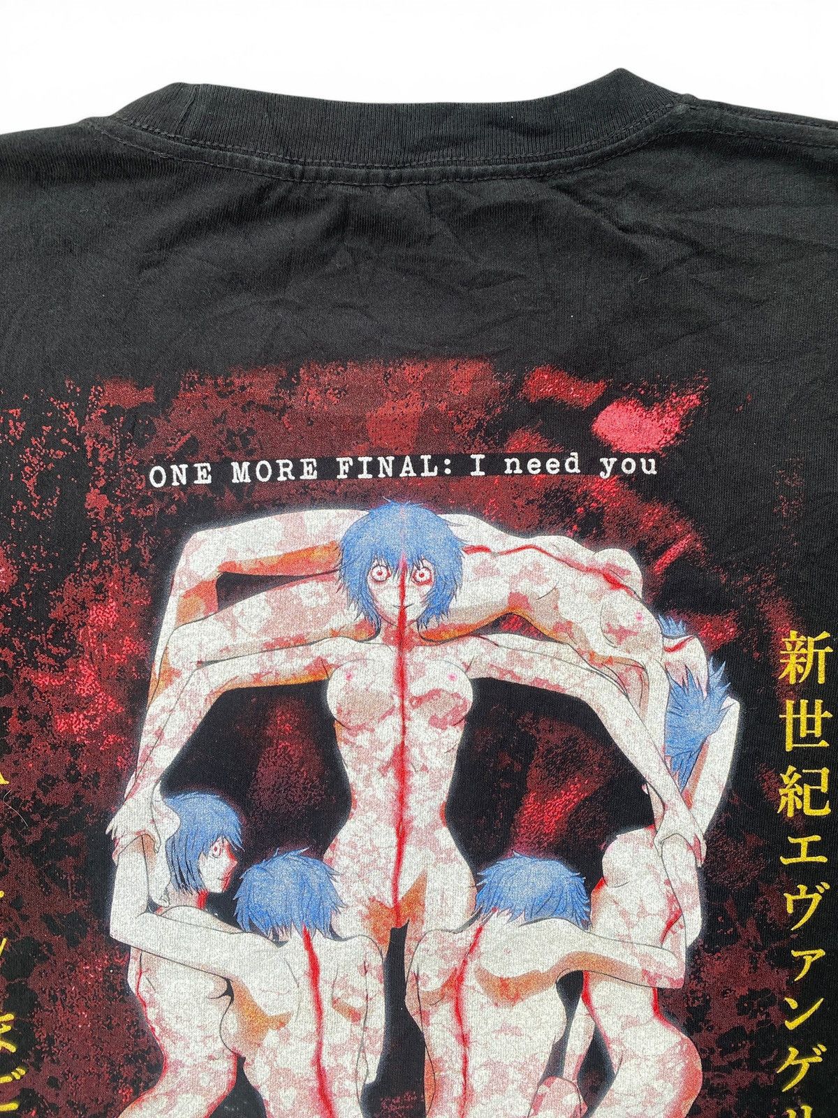 Japanese Brand Neon Genesis Evangelion Graphic T-shirt Black 2XL Anime Tee Size US XXL / EU 58 / 5 - 12 Thumbnail