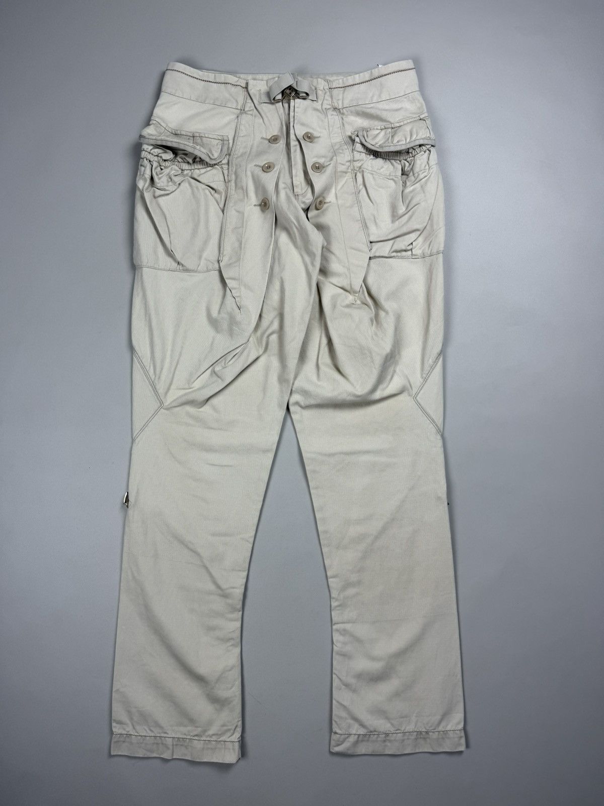 Marithe + Francois Girbaud × Vintage Girbaud Vintage Avant-Garde Cargo Pockets Baggy Chino Pants Size US 32 / EU 48 - 1 Thumbnail