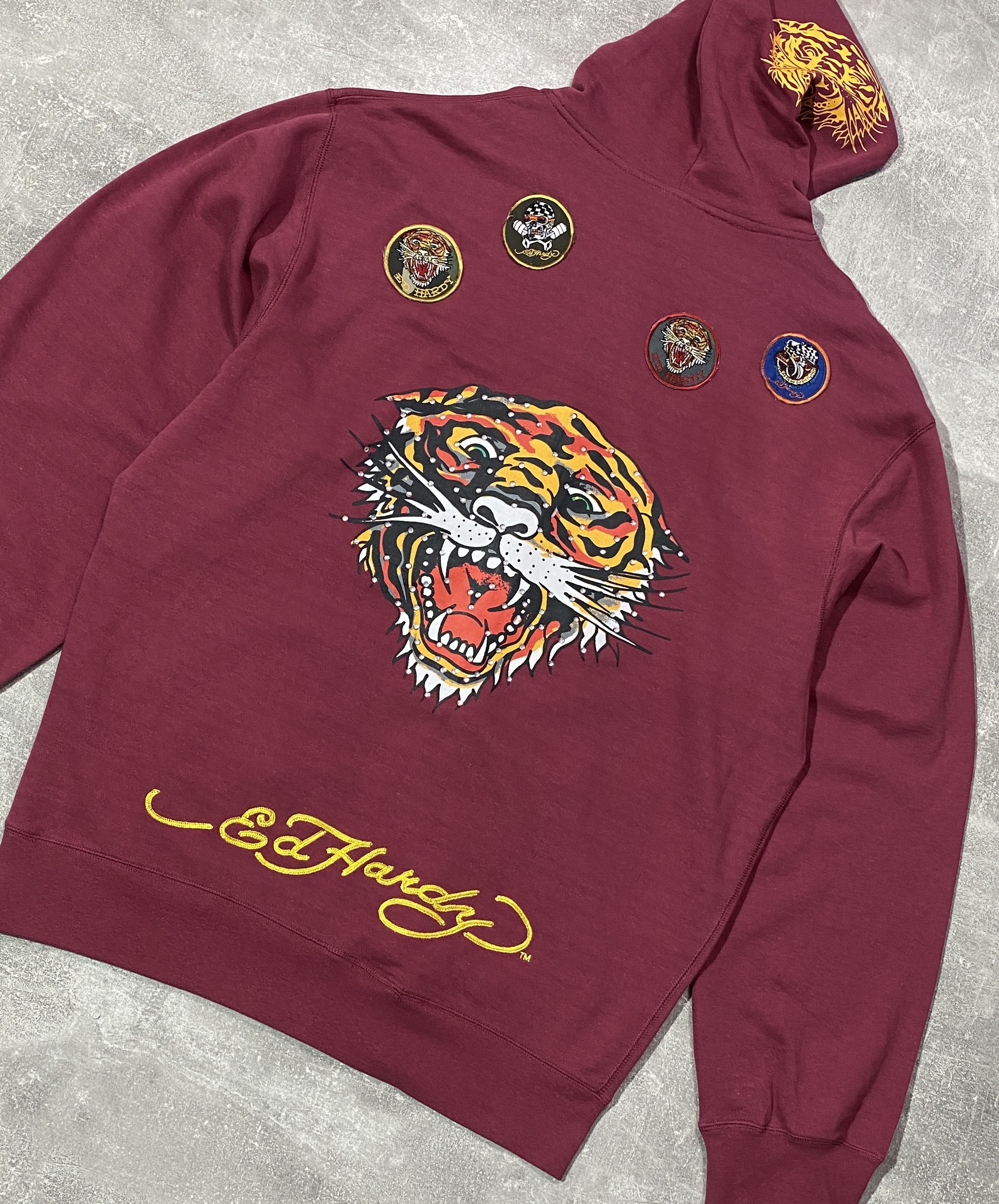 Ed Hardy Vintage Y2K Ed Hardy Big Logo Tattoo Tiger Zip Hoodie Size US XXL / EU 58 / 5 - 11 Thumbnail
