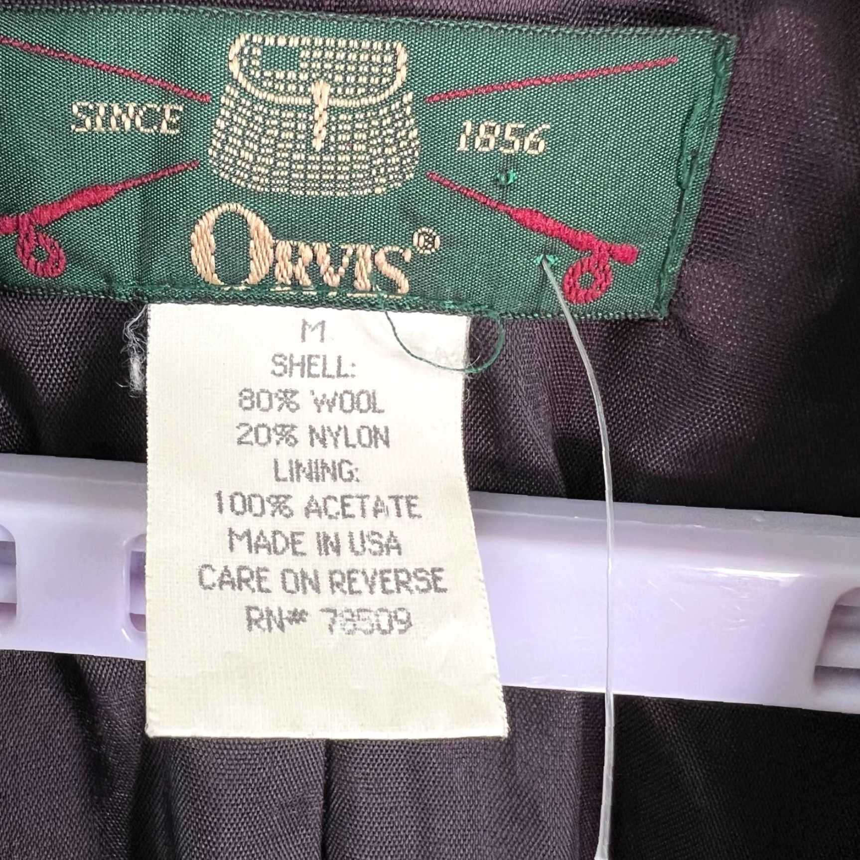 Orvis VINTAGE Orvis Blazer Jacket Women M Purple Wool Blend 80s 90s Classic Outdoor Nature Size M / US 6-8 / IT 42-44 - 3 Thumbnail