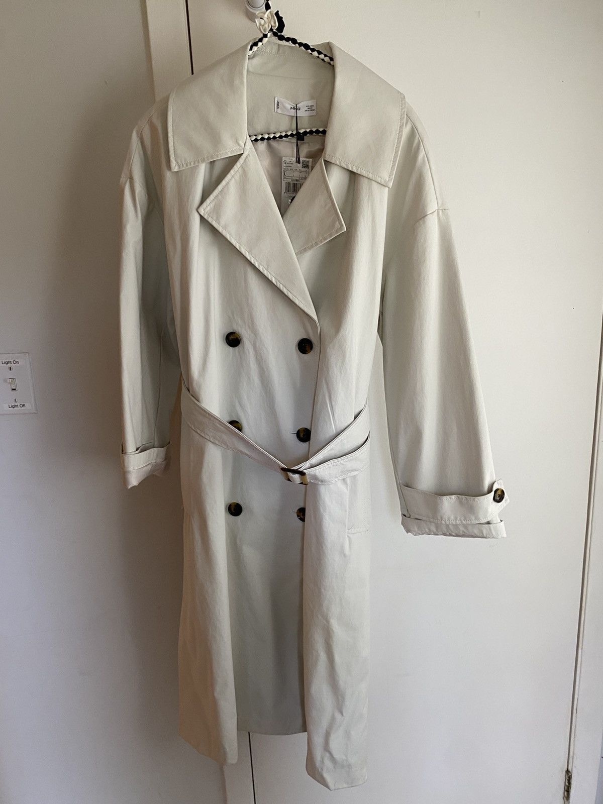 Mango Cream MNG Overcoat Size L / US 10 / IT 46 - 1 Preview