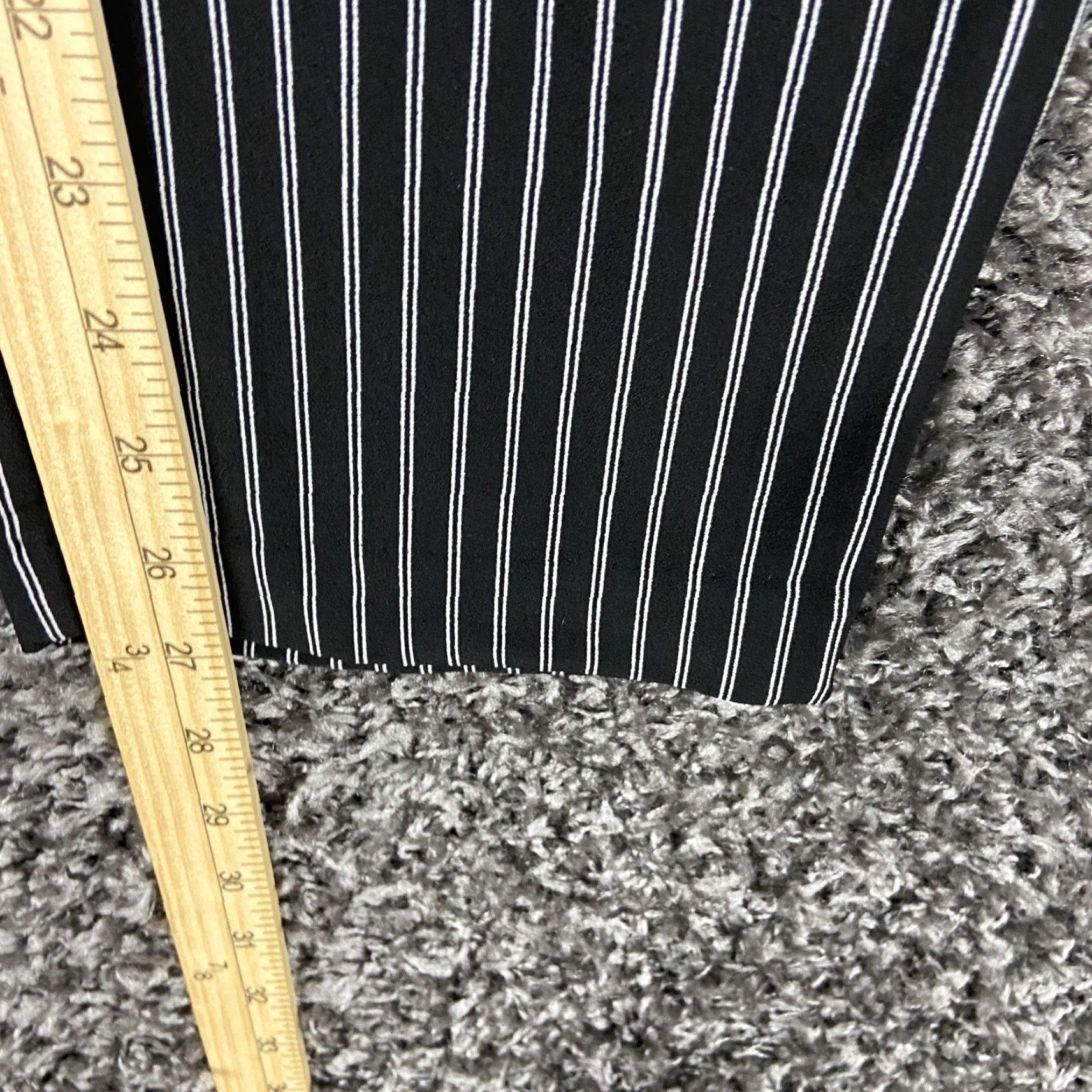 Vintage Hilary Radley Dress Pants Women M Black White Striped Pants - Women’s Medium Striped Trousers Size 32" / US 10 / IT 46 - 7 Thumbnail