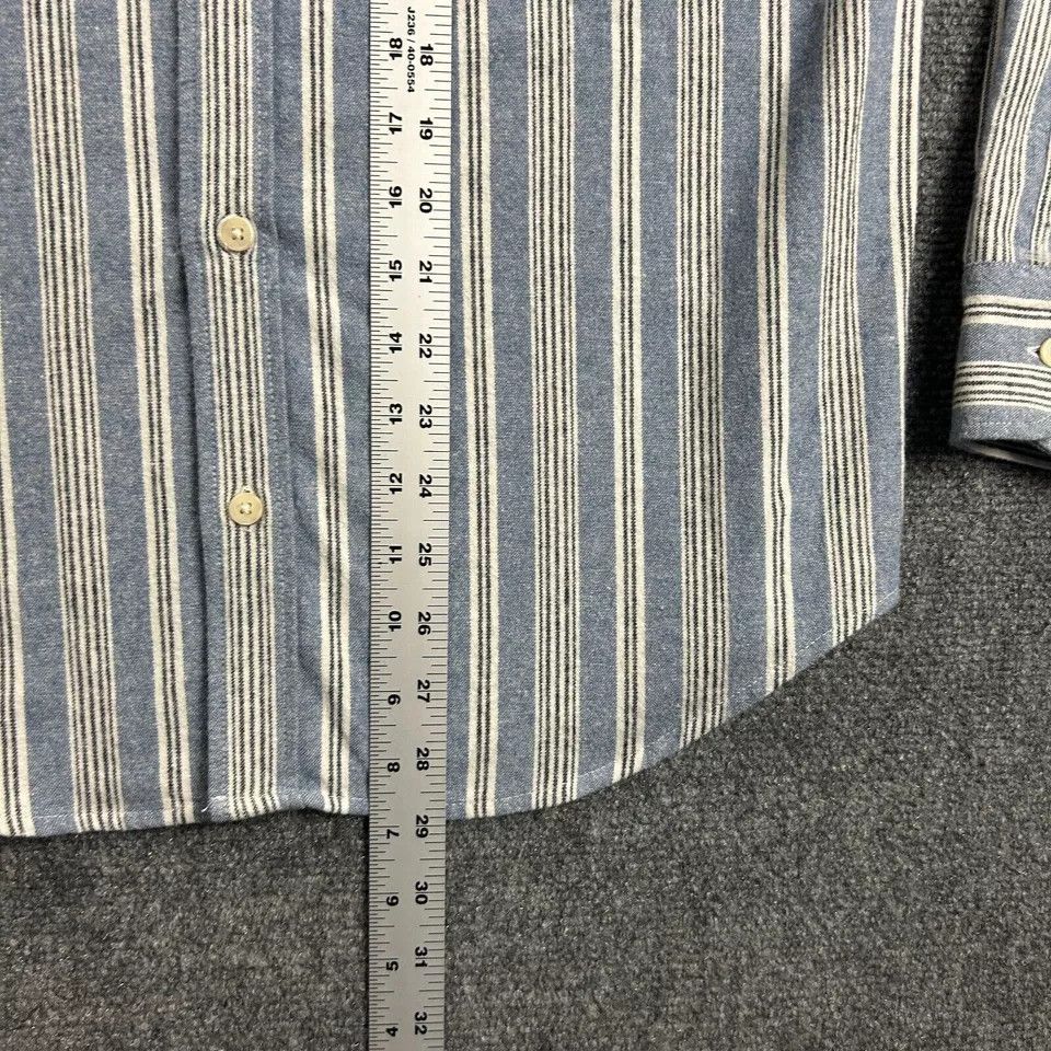 Zara Zara Flannel Shirt Mens Small Blue Striped Button Up Pocket Size US S / EU 44-46 / 1 - 5 Thumbnail