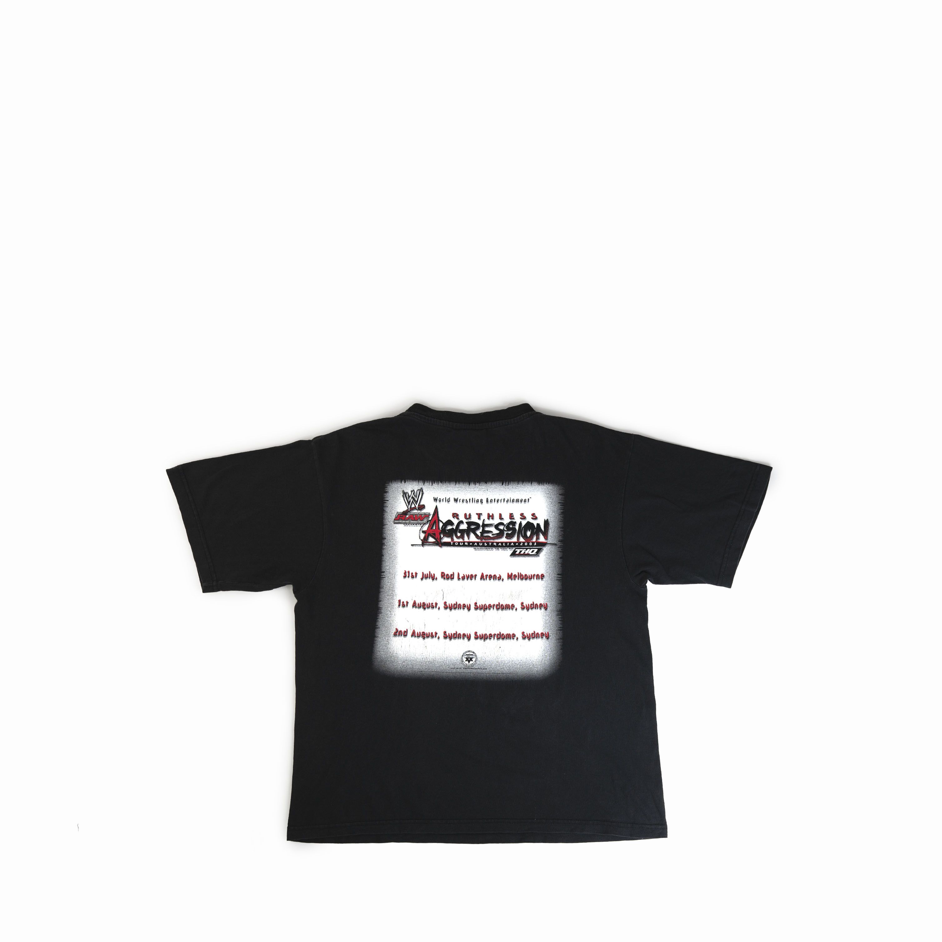 WCW/nWo × WWE × WWF Vintage 2003 WWE Ruthless Agression Wrestlemania Tee Shirt Size US S / EU 44-46 / 1 - 2 Thumbnail