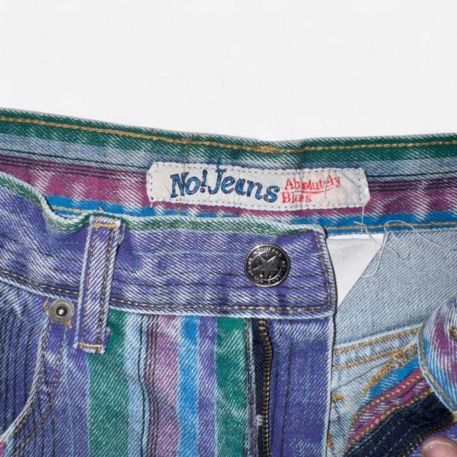 Other Vintage no jeans multicoloured striped Size 27" / US 4 / IT 40 - 3 Thumbnail