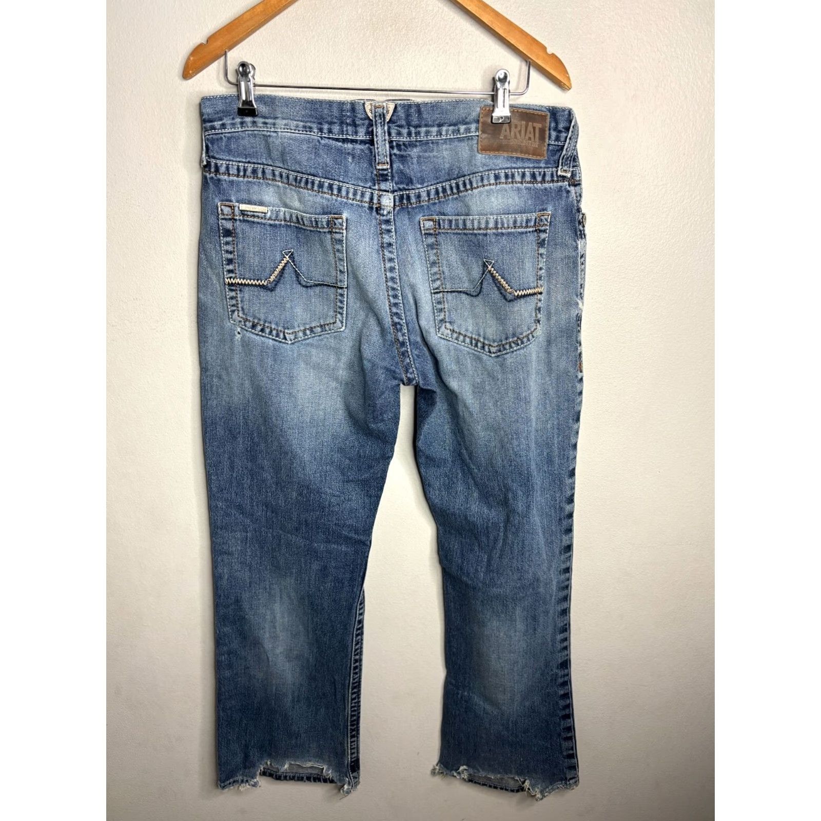 Ariat Ariat Jeans 32/32 Denim Mens 5-Pocket Bootcut Slim Western Rodeo Blue MX12FA16 USA Cowboy Southwestern 5736 Mens Size US 32 / EU 48 - 4 Thumbnail