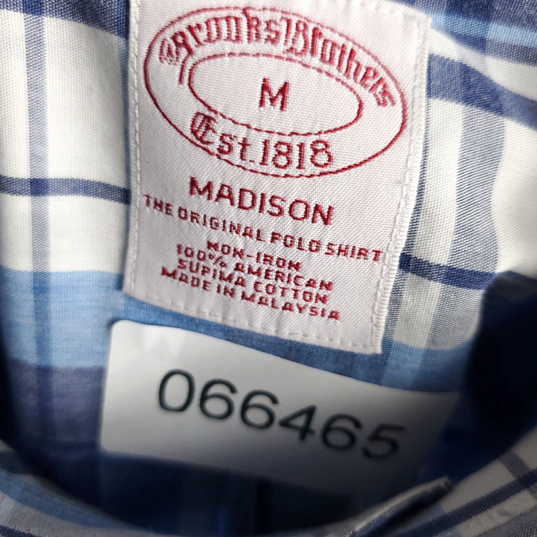 Brooks Brothers Brooks Brothers Shirt Mens Medium Blue Plaid Casual Button Up Long Sleeve Size US M / EU 48-50 / 2 - 7 Thumbnail