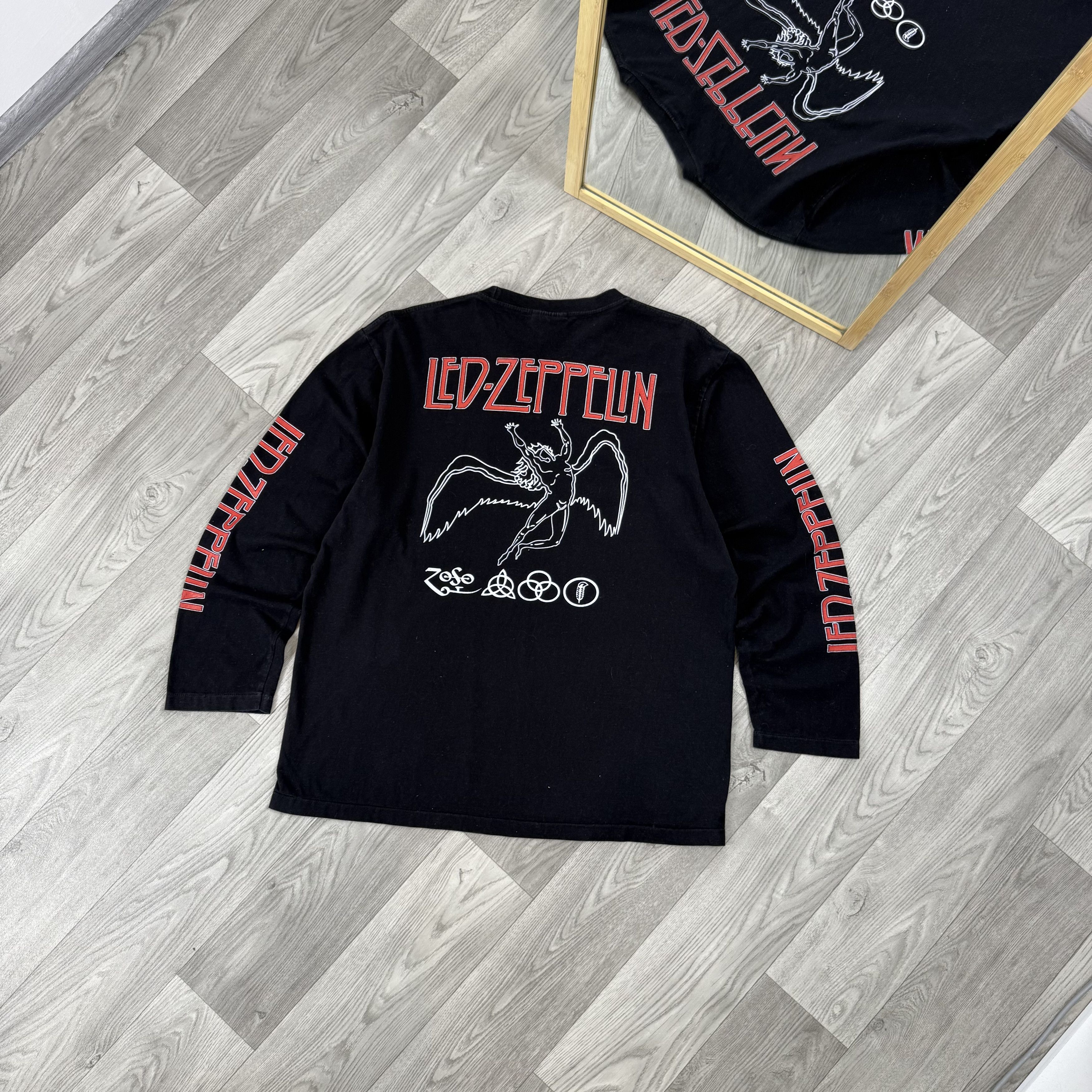 Led Zeppelin Vintage Led Zeppelin 90s Black Graphic Long Sleeve Tee Shirt Size US XL / EU 56 / 4 - 2 Thumbnail