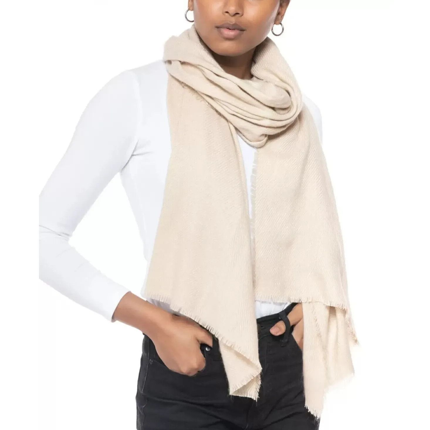 Other Inc International Concepts Two-Tone Shine Scarf / Wrap, Sand Size ONE SIZE - 2 Thumbnail