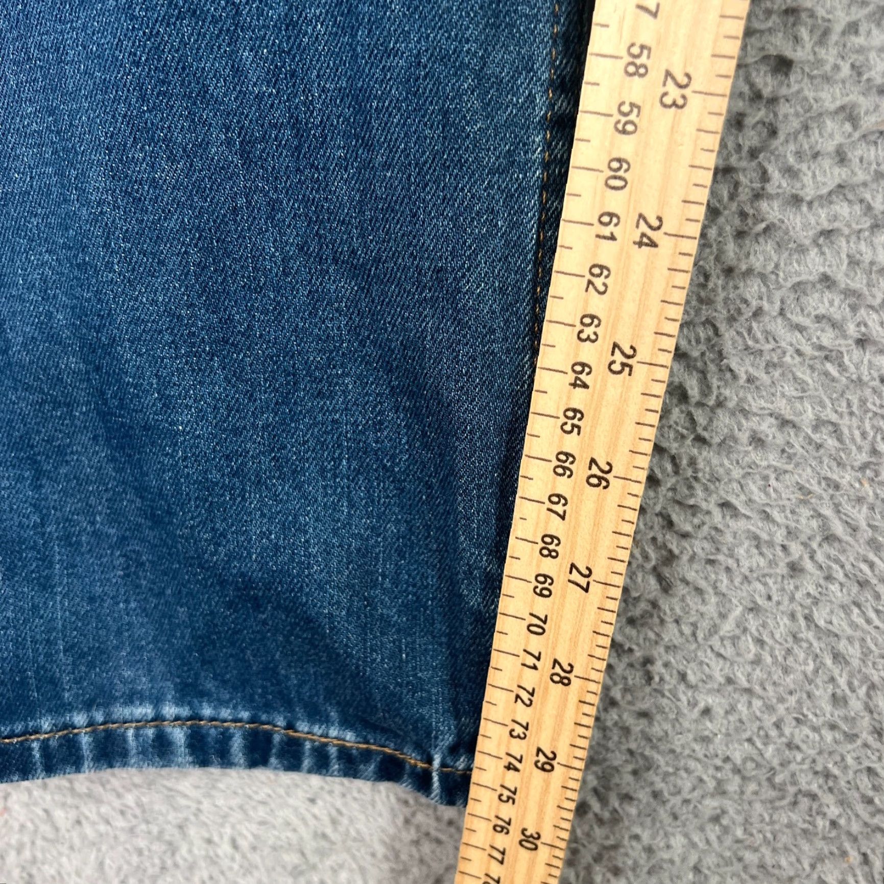 Levi's Levi's Jeans 514 Mens 36X30 Straight Leg Dark Blue Denim Regular Fit Size US 36 / EU 52 - 2 Thumbnail