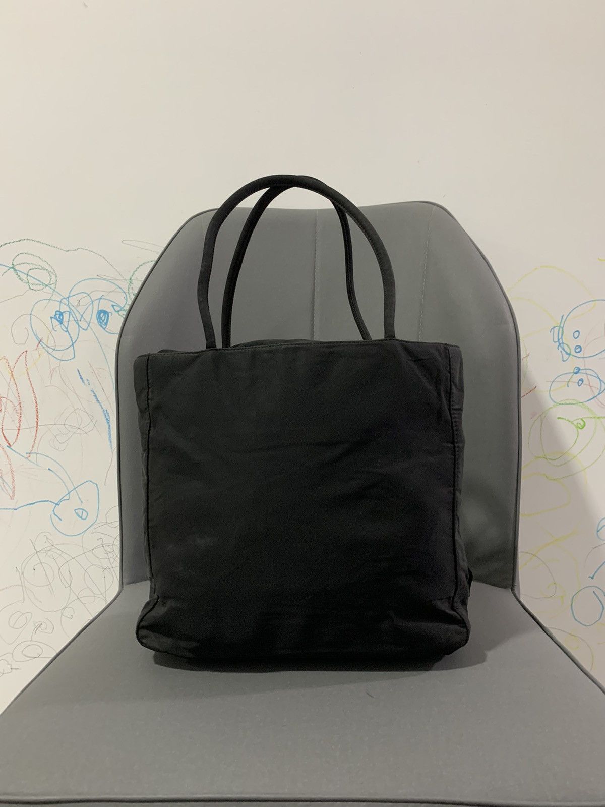 Prada Vintage Prada Black Small Tote Bag Size ONE SIZE - 2 Thumbnail