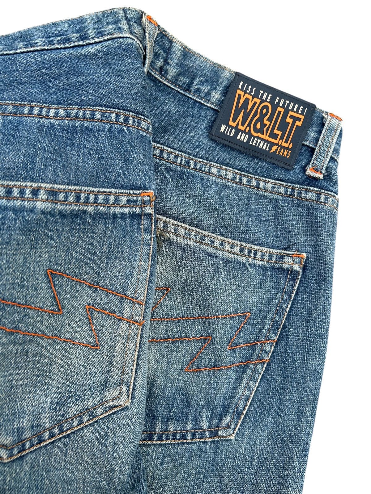 W&LT W&LT kiss The Future Distressed Denim Jeans Size US 32 / EU 48 - 2 Thumbnail