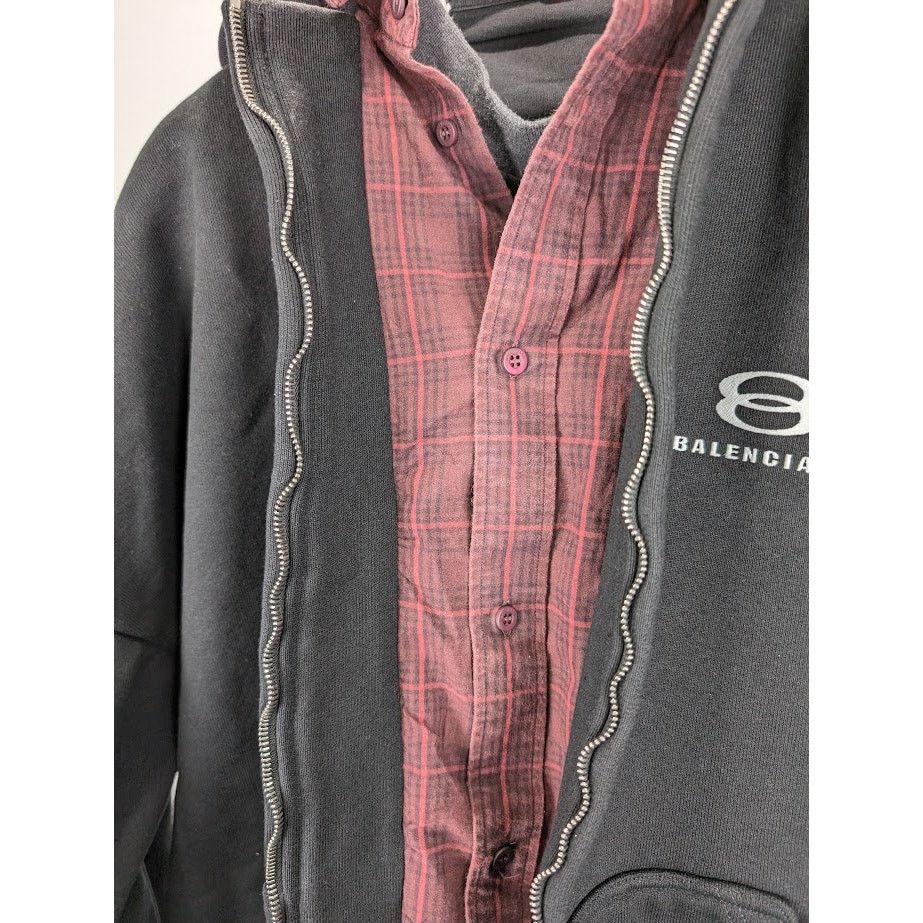Balenciaga o1rshd1 Unity Sports Icon Layered Hoodie in Black Size US XL / EU 56 / 4 - 9 Thumbnail