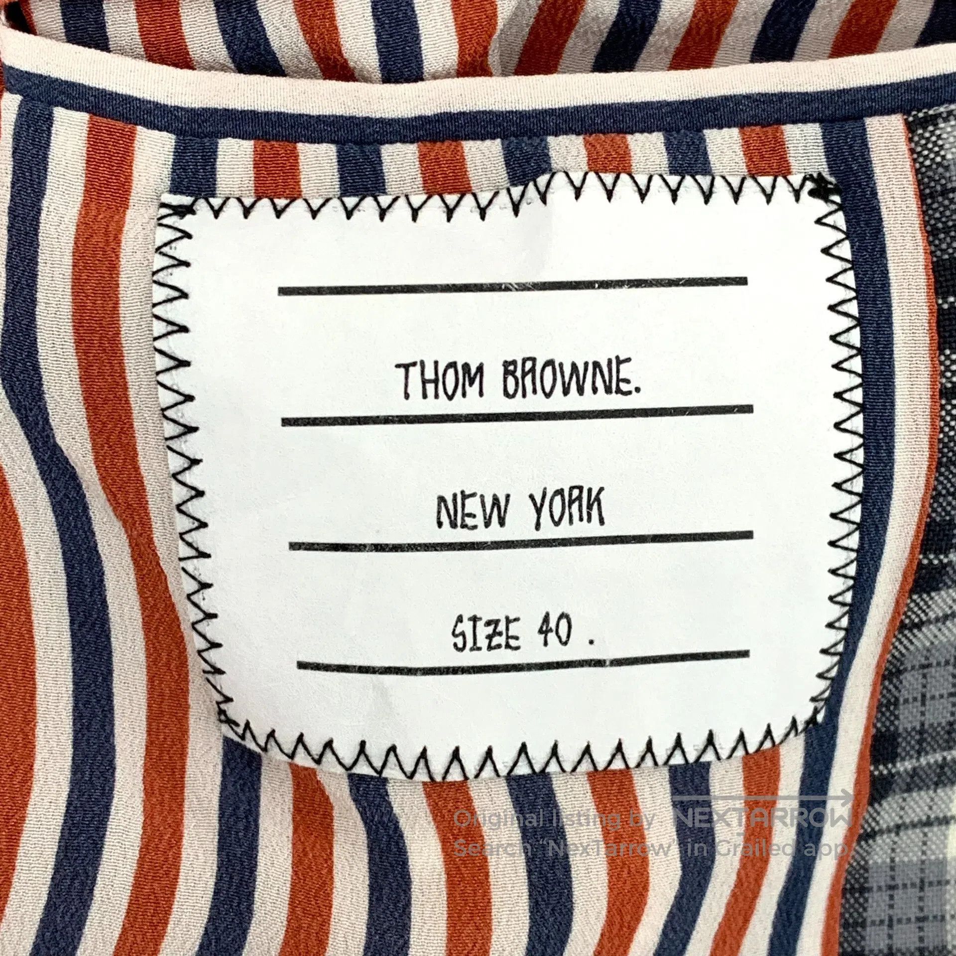 Thom Browne Thom Browne Gray Plaid Wool Collar Single-Breasted Long-Sl Size S / US 4 / IT 40 - 6 Thumbnail