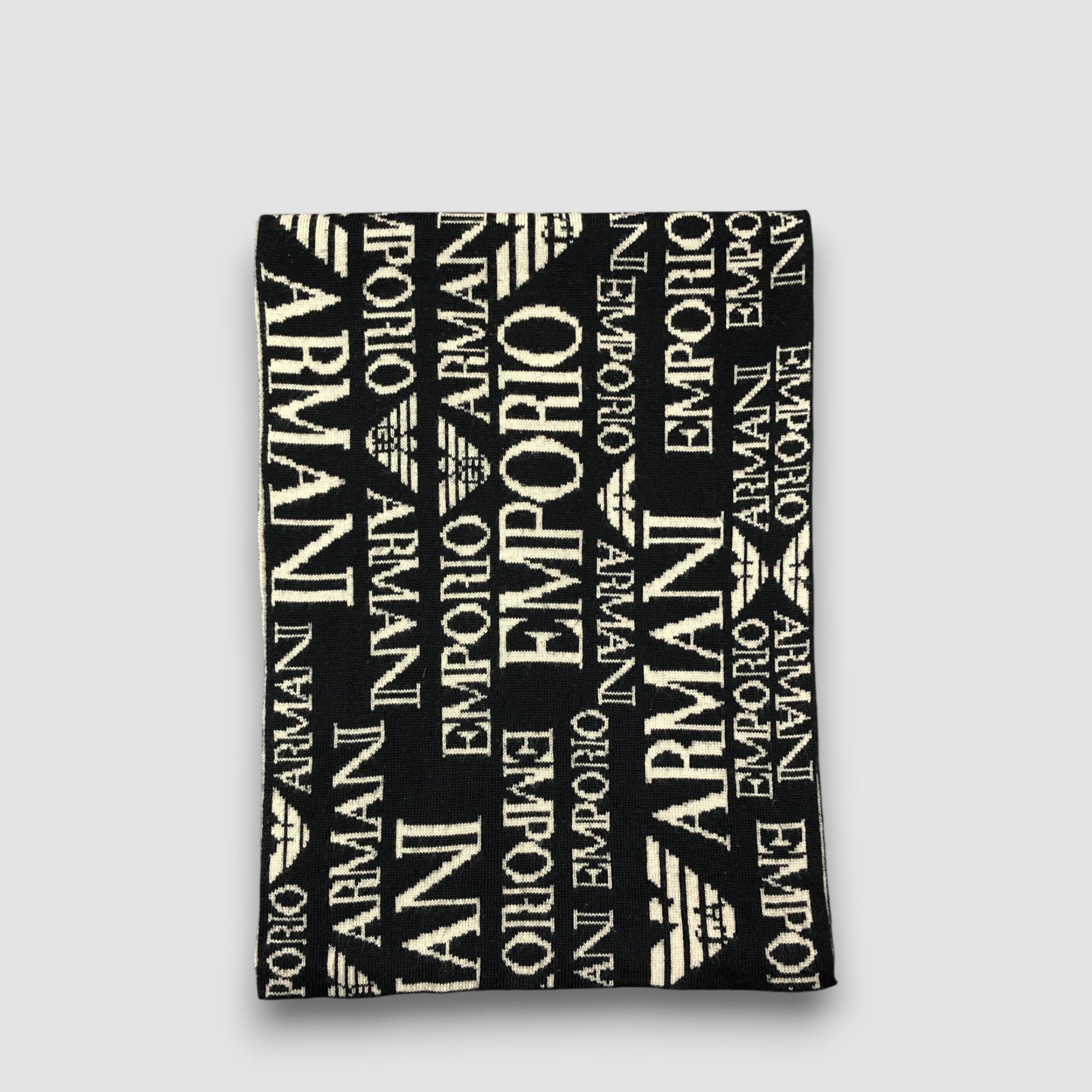 Emporio Armani Vintage Emporio Armani Scarf Muffler Wool Cashmere Scarves Size ONE SIZE - 3 Thumbnail