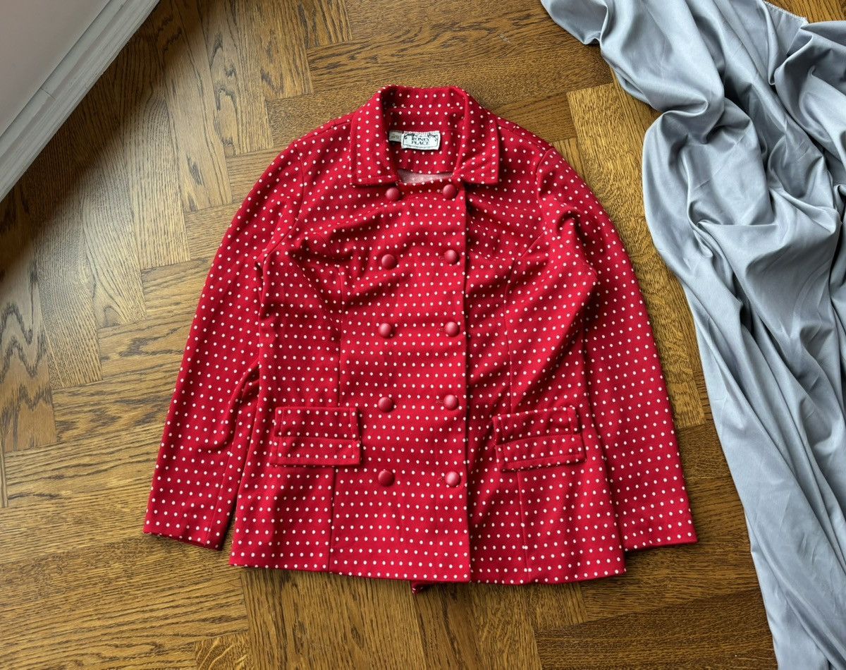 Vintage True Vintage Polka Dot Suit 1970s Two Piece Costume Set Size 34S - 18 Thumbnail