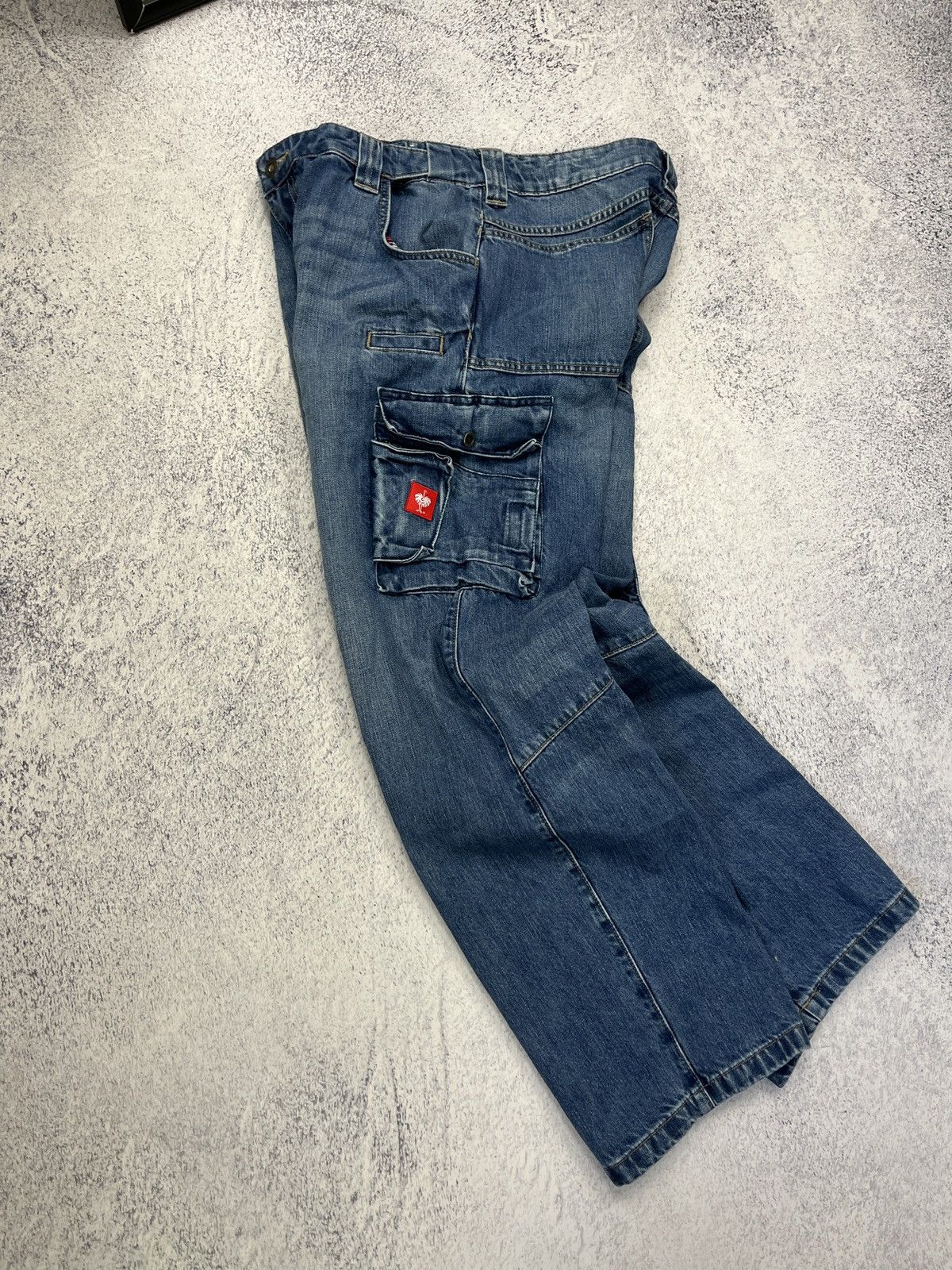 Stewart & Strauss Vintage Engelbert Strauss Workwear Denim Cargo Pants Rare Size US 36 / EU 52 - 4 Thumbnail