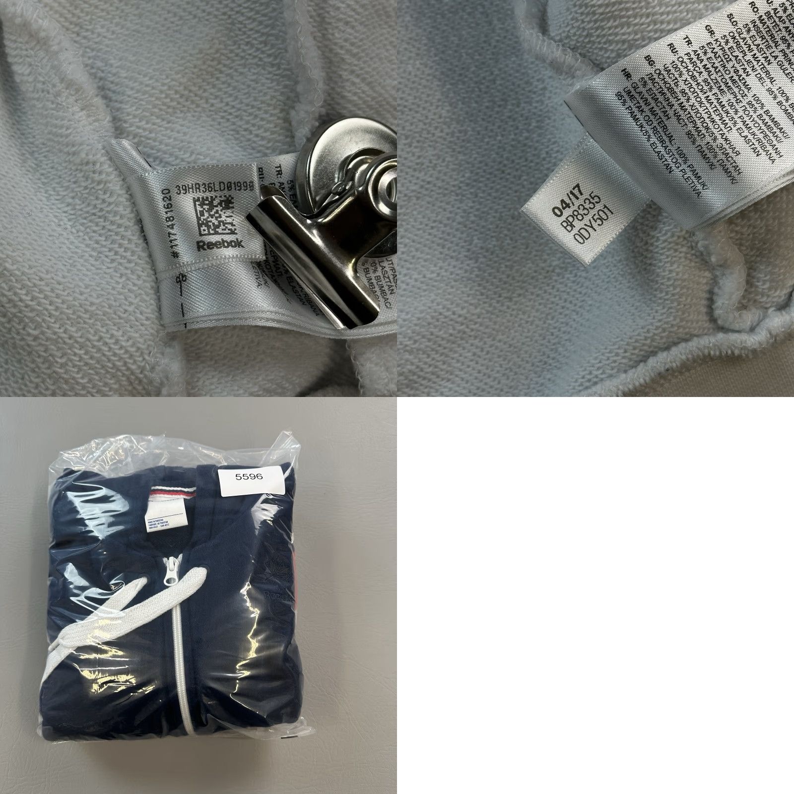 Reebok VINTAGE Reebok Classic Hoodie Women’s Small Blue White French Terry Full Zip Hood Logo Size S / US 4 / IT 40 - 10 Thumbnail