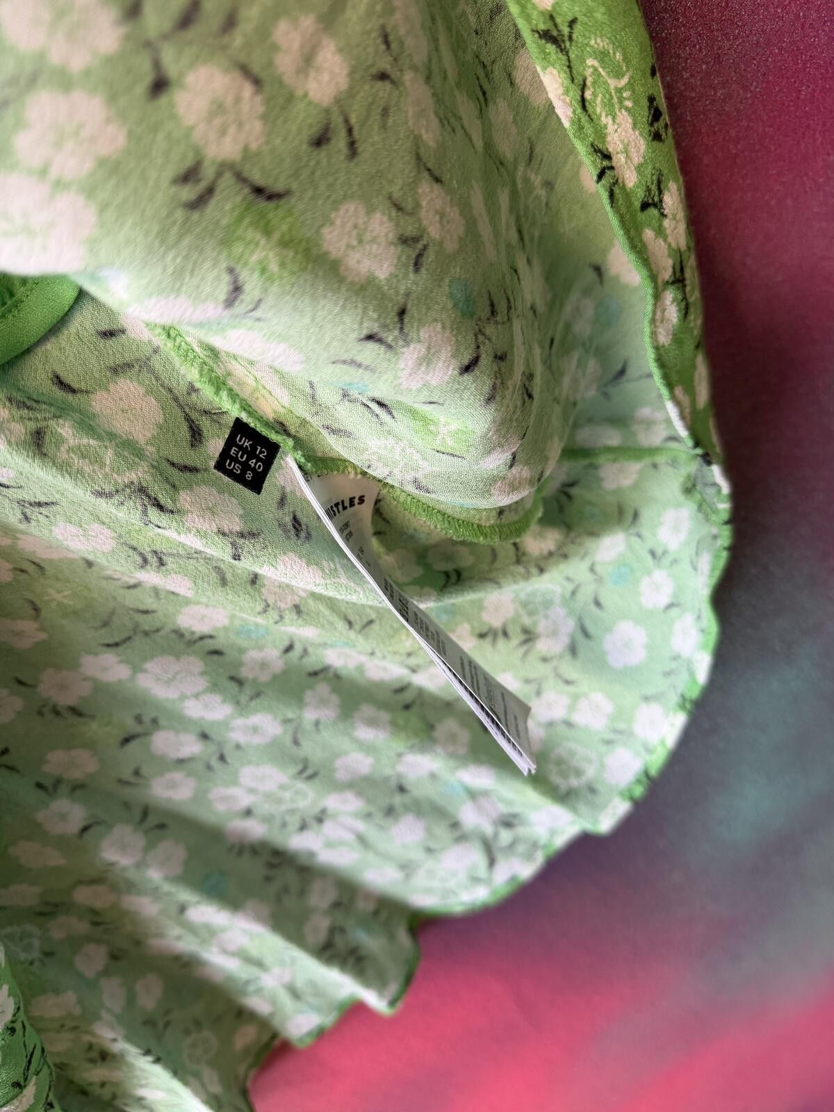 Other Whistles green floral midi dress in size 12 Size M / US 6-8 / IT 42-44 - 3 Thumbnail