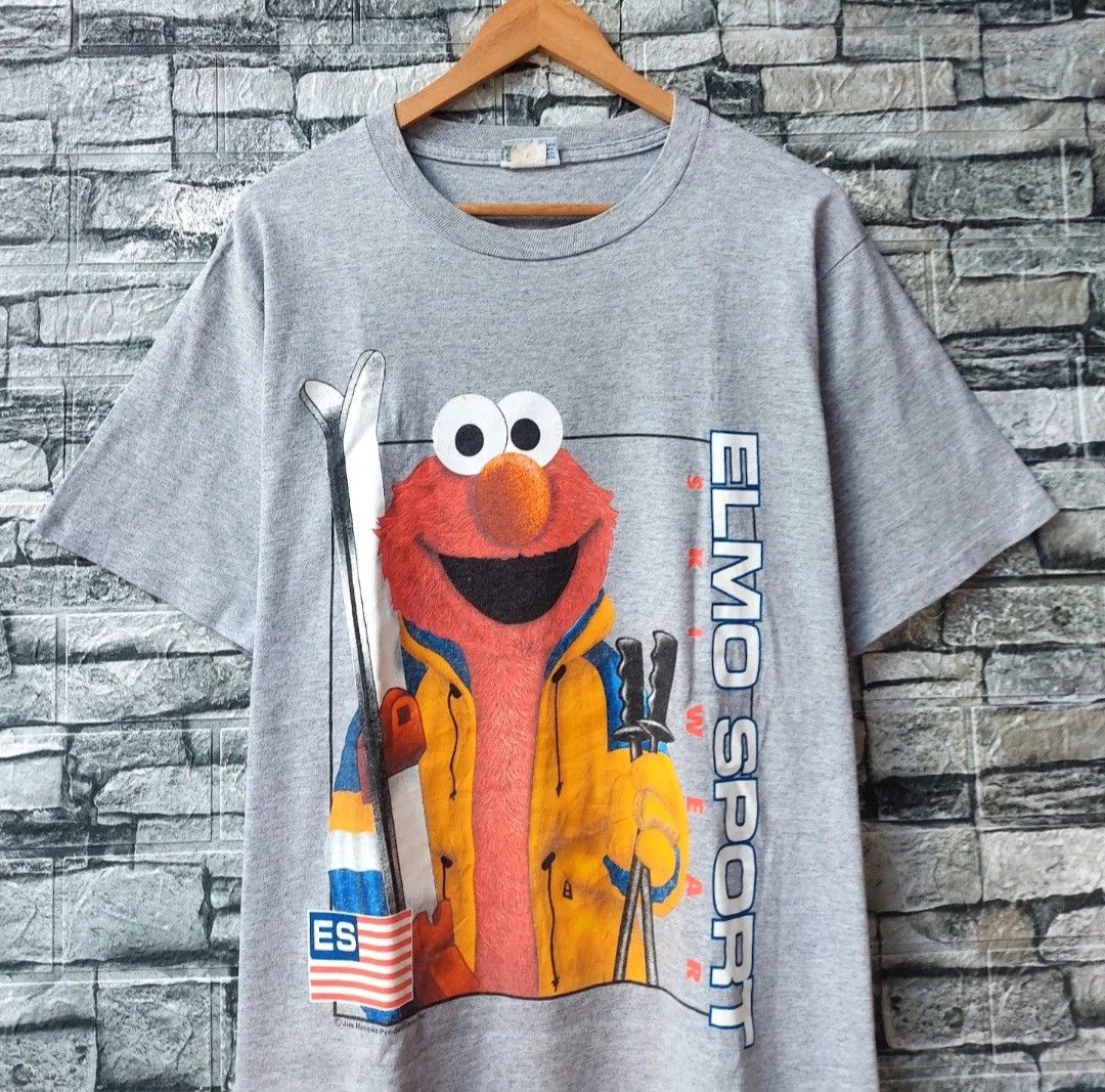 Cartoon Network Vintage 90s Sesame Street Elmo Sport Tshirt Size US L / EU 52-54 / 3 - 2 Thumbnail