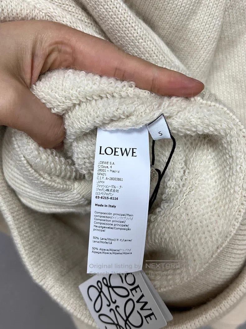 Loewe Loewe Ivory Zip Hooded Knit Sweater Size S / US 4 / IT 40 - 5 Thumbnail