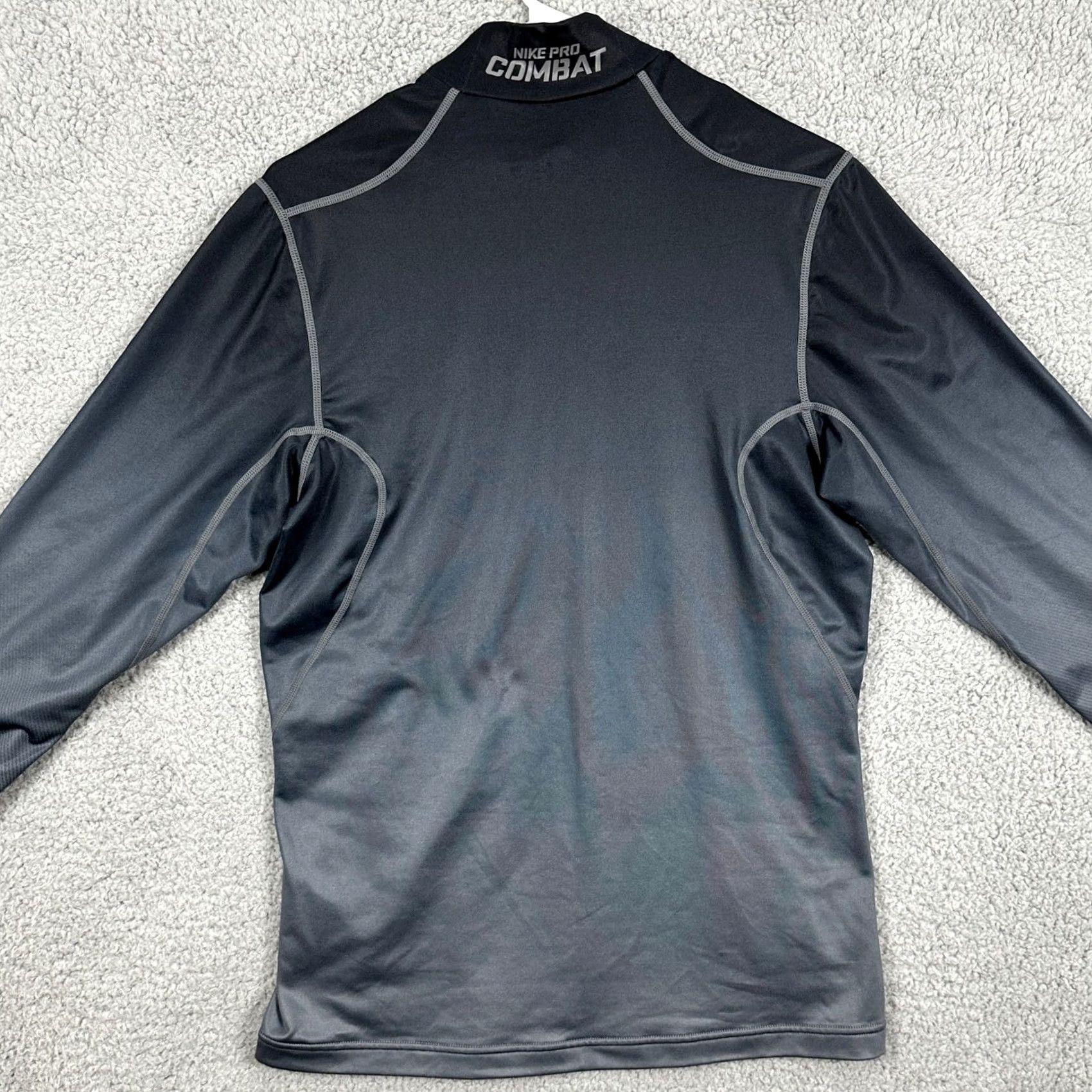 Nike Nike Pro Combat Dri-Fit Shirt Pullover Men Small Gray Fitted Stretch Size US S / EU 44-46 / 1 - 2 Thumbnail