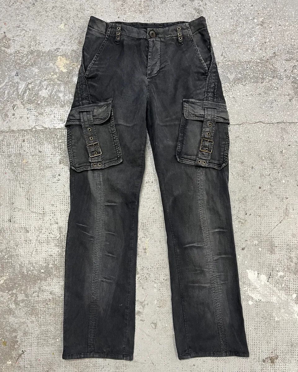 Just Cavalli × Vintage AW2005 Cavalli Grey Obscure Multi Pockets Cargo Pants Size 24" / US 00 / IT 34 - 1 Thumbnail