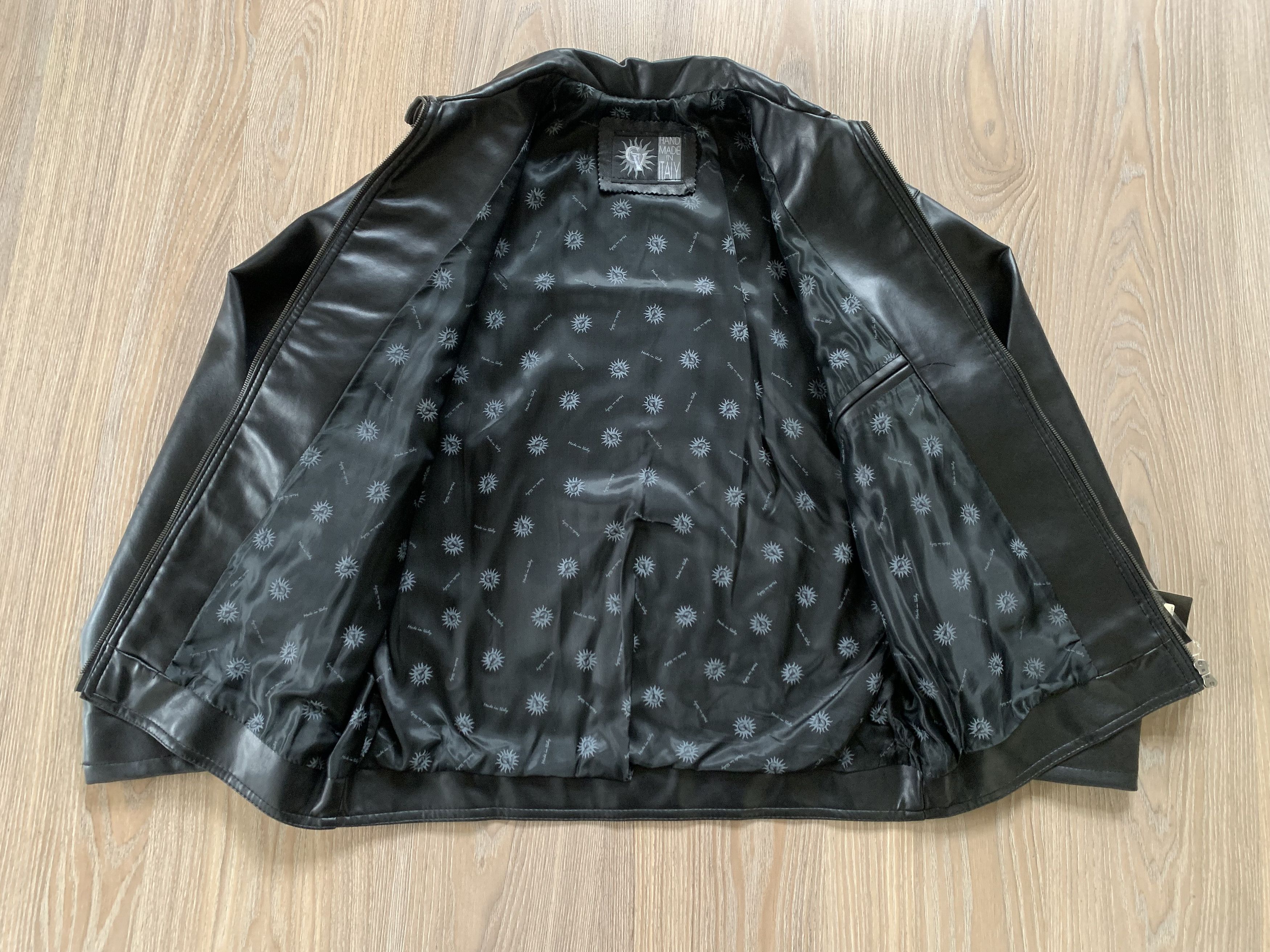 Handmade GV Gruppo Italiano Tessile Hand Made in Italy Leather Jacket Size M / US 6-8 / IT 42-44 - 8 Thumbnail