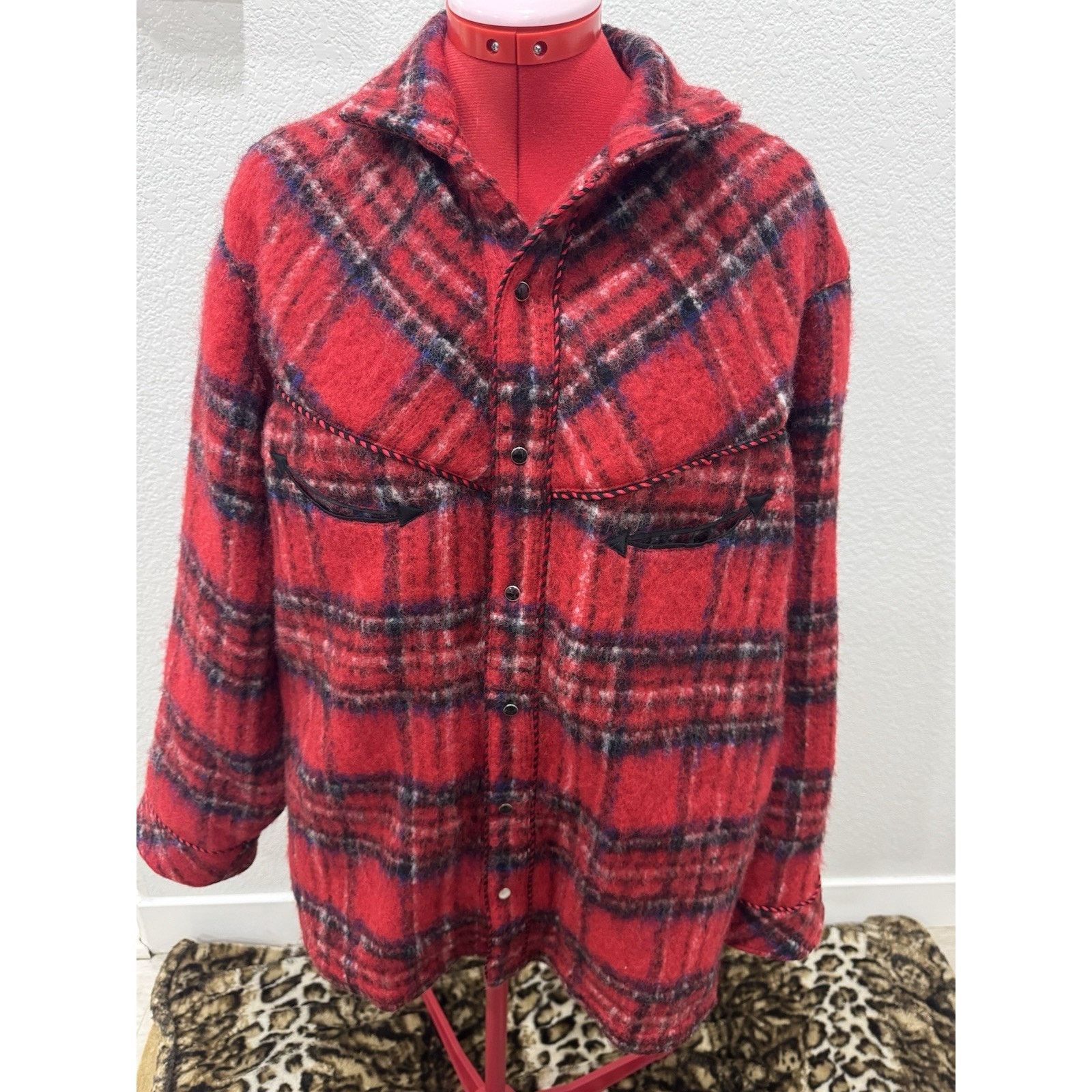 TANAKA Tanaka Red Oversized Western Overshirt Cowboy Core Size S / US 4 / IT 40 - 1 Thumbnail
