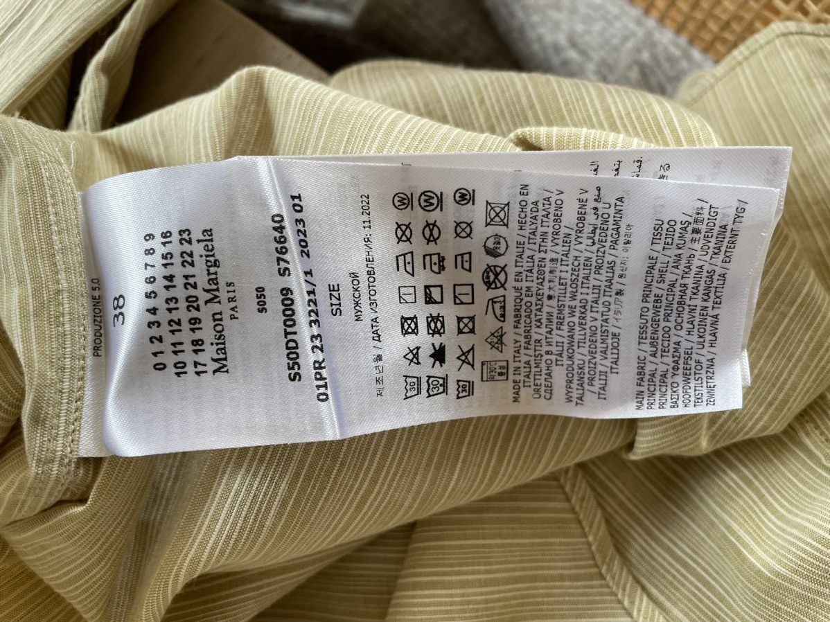Maison Margiela Maison Margiela SS23 Striped Pale Yellow Shirt sz 38 Size US S / EU 44-46 / 1 - 4 Thumbnail