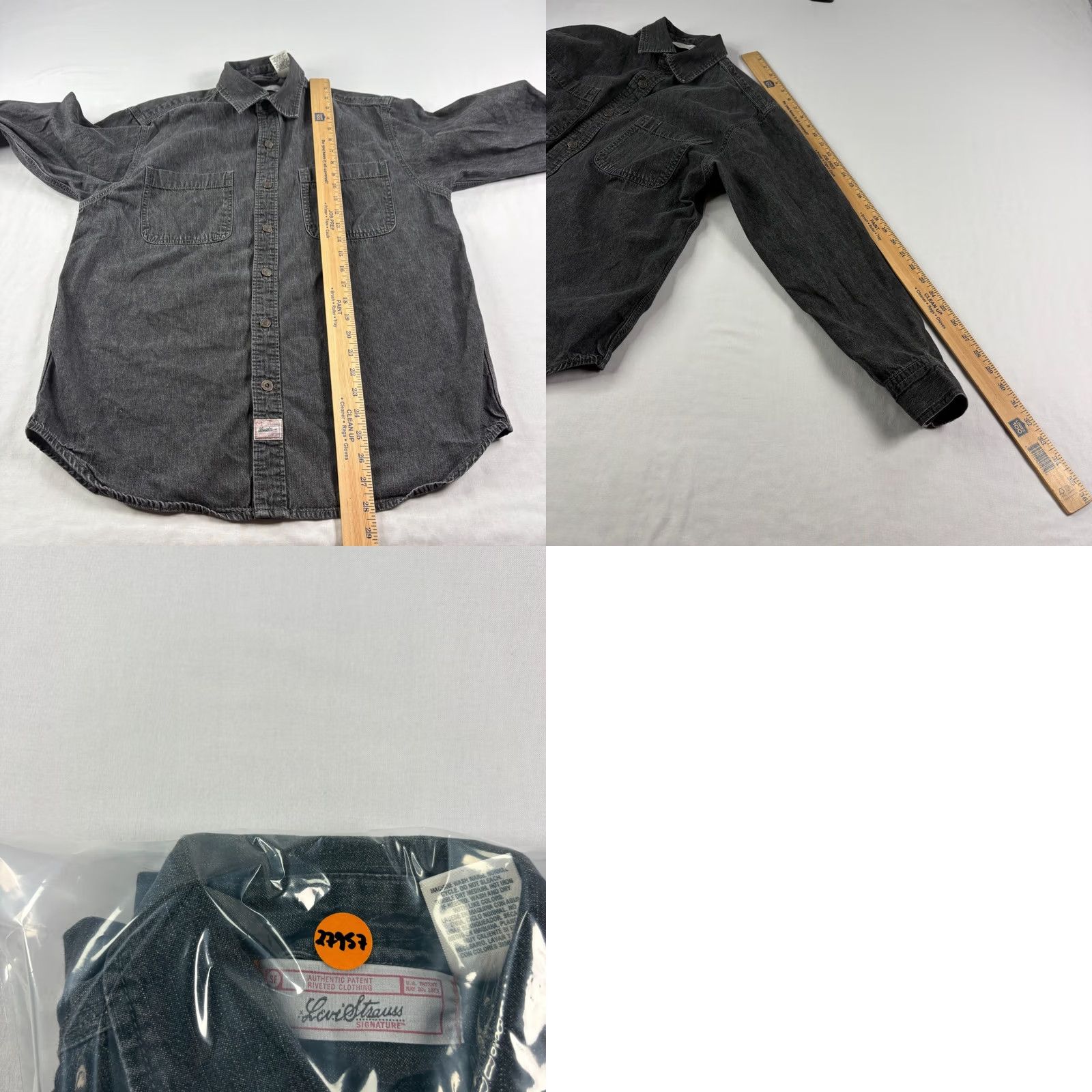 Levi's VINTAGE Levi's Shirt Men M Black Button Up Shacket Jean Harley Davidson Y2K Biker Motorcycle Size US M / EU 48-50 / 2 - 8 Thumbnail