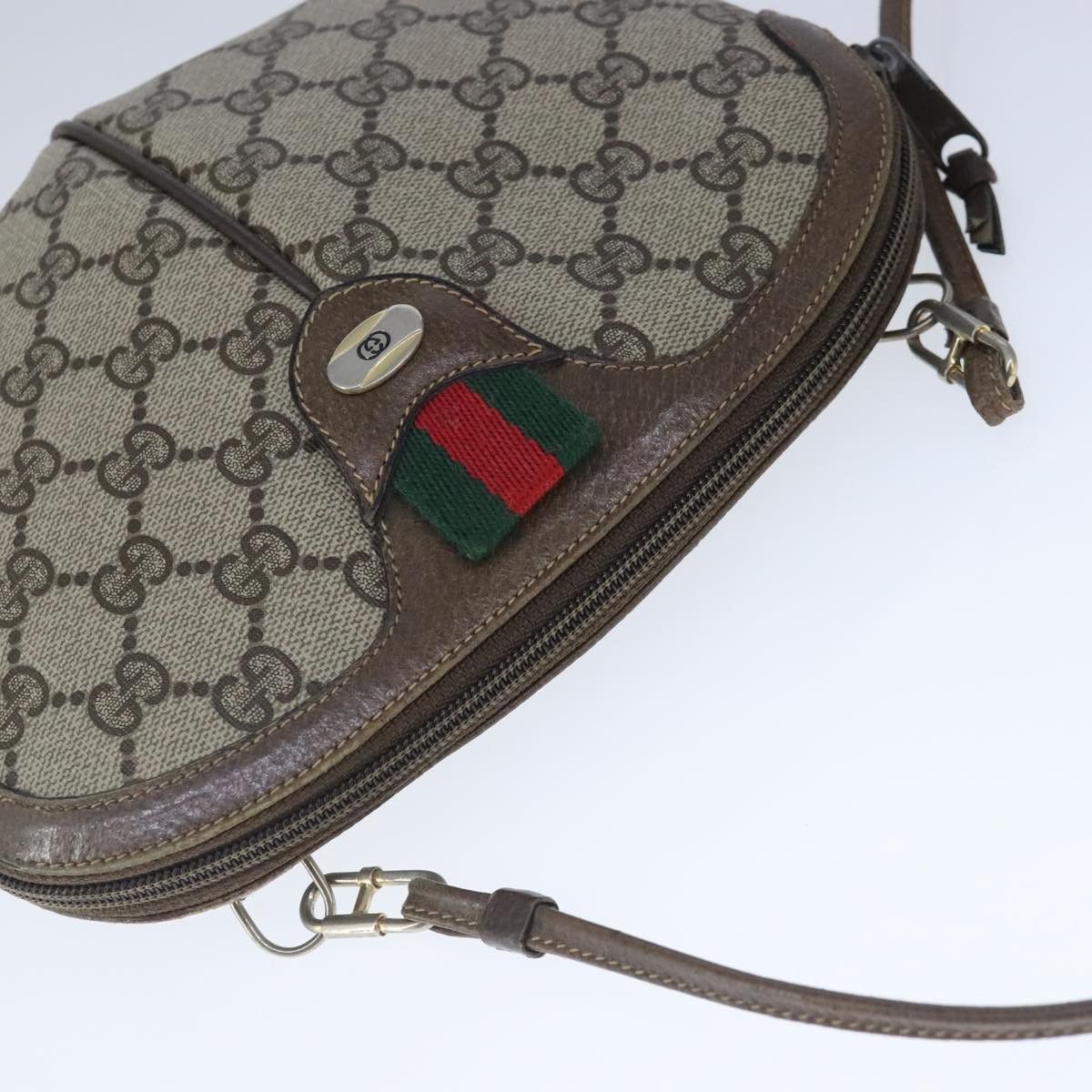 Gucci GUCCI GG Supreme Web Sherry Line Shoulder Bag Pvc Beige 904 Size ONE SIZE - 6 Thumbnail