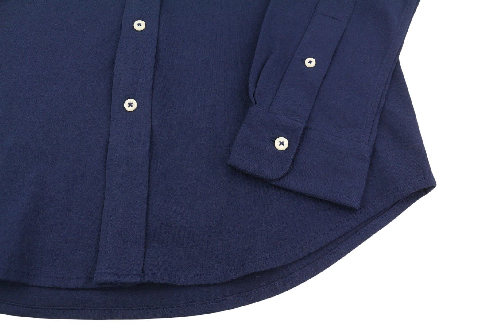 Ralph Lauren M Dark Blue Cutaway Button-Up Embroidered Logo 86991 Size US M / EU 48-50 / 2 - 5 Thumbnail